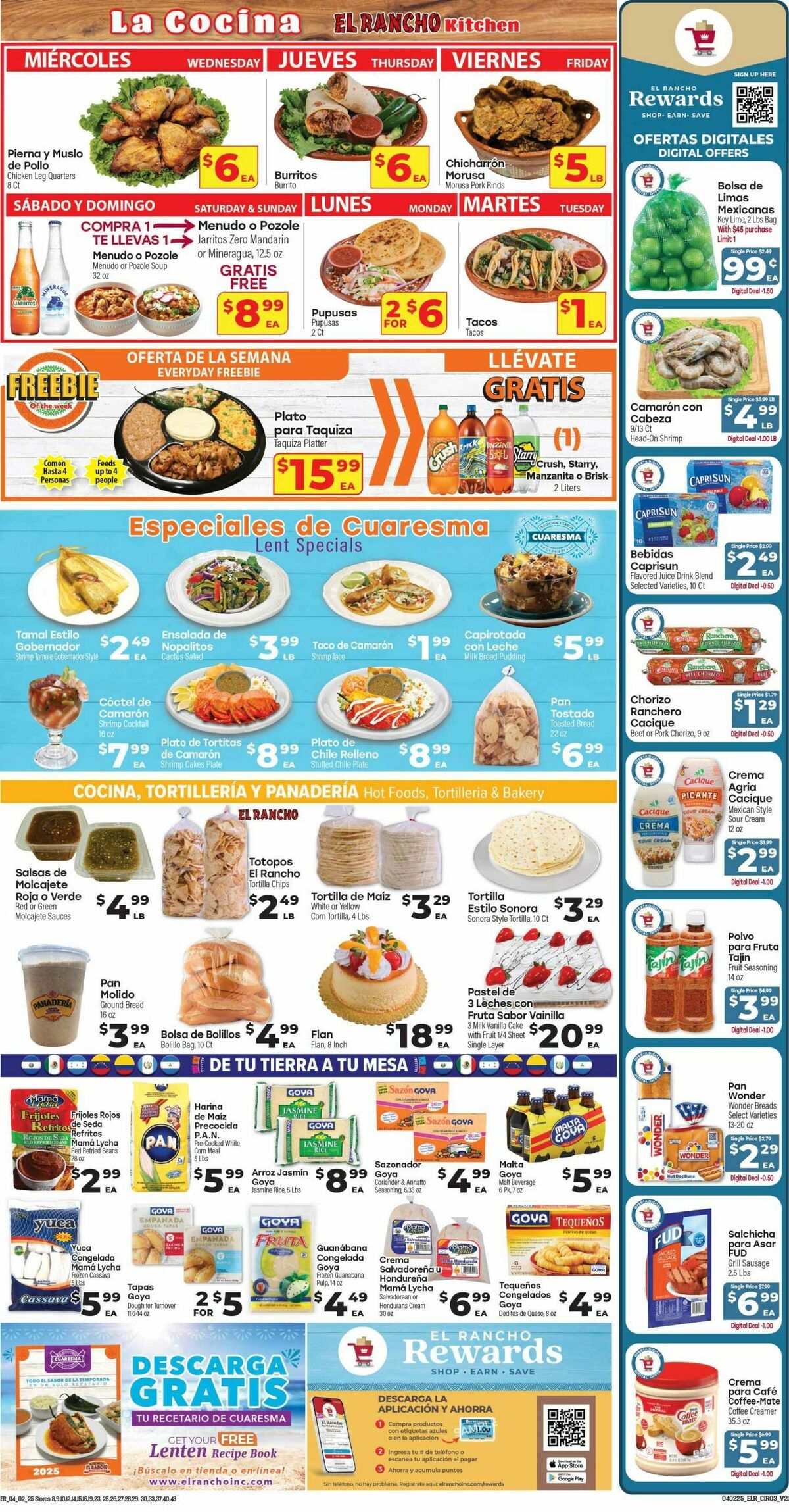El Rancho Weekly Ad from April 2