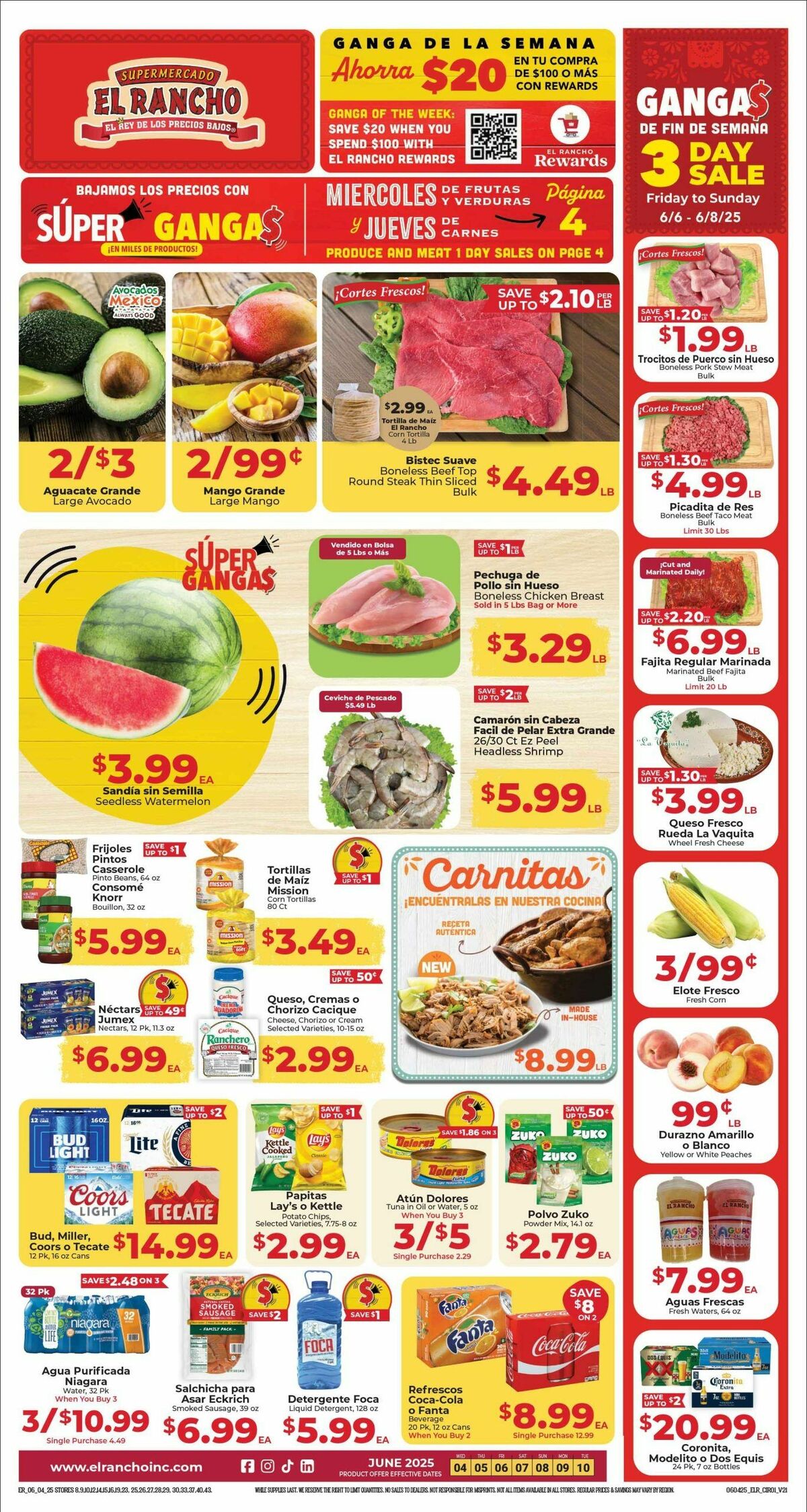 El Rancho Weekly Ad from June 4
