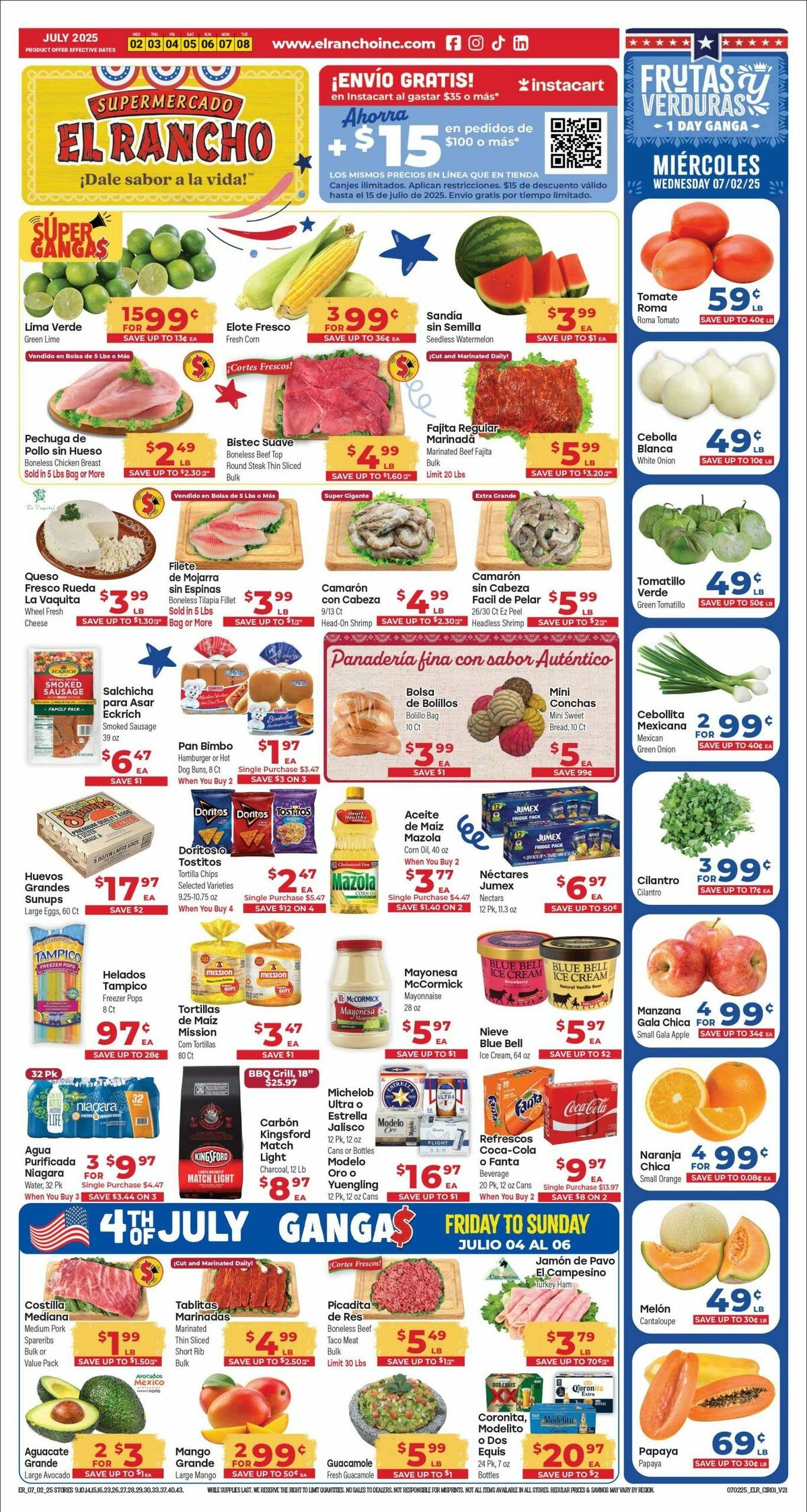 El Rancho Weekly Ad from July 2