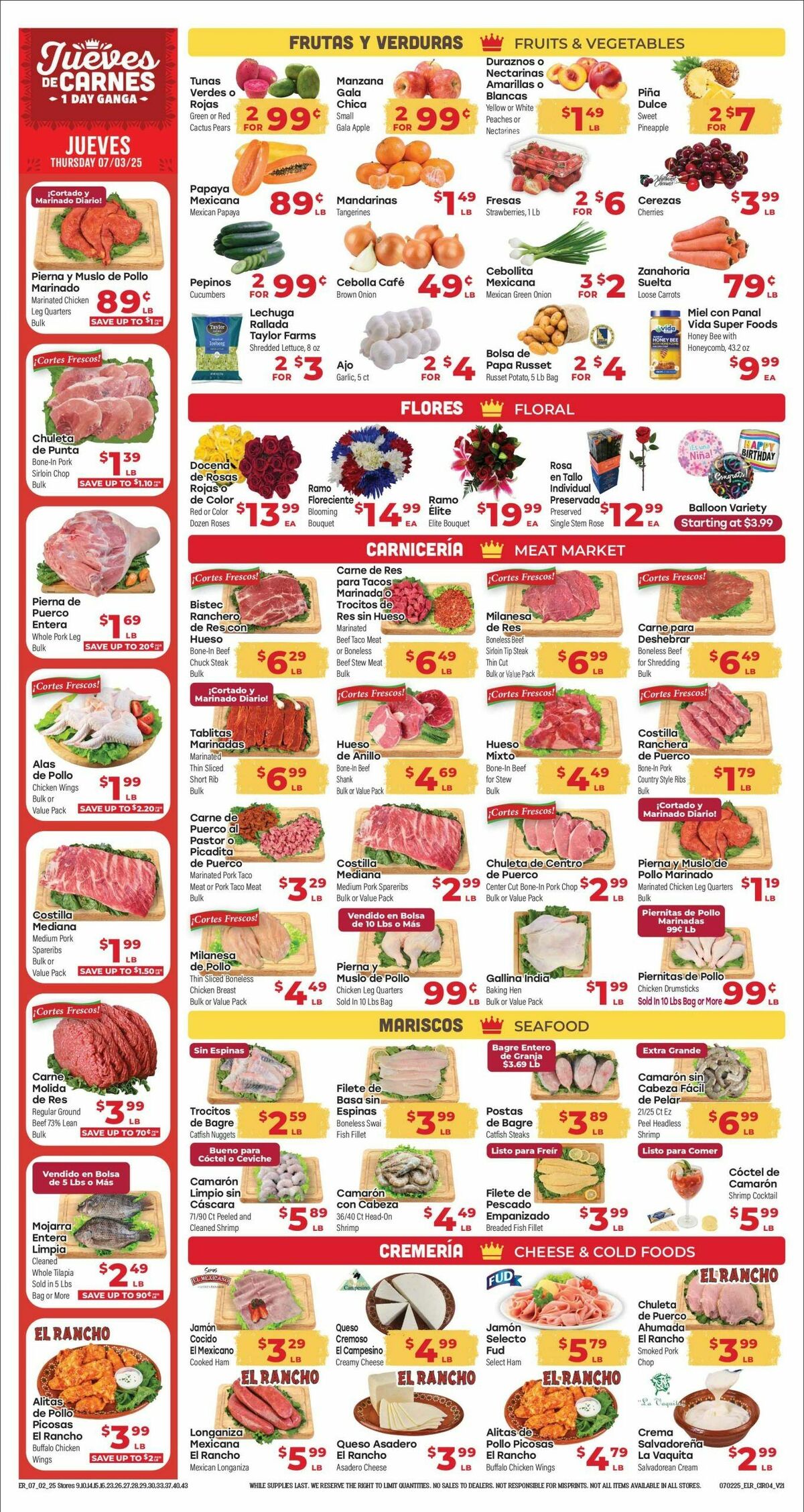 El Rancho Weekly Ad from July 2