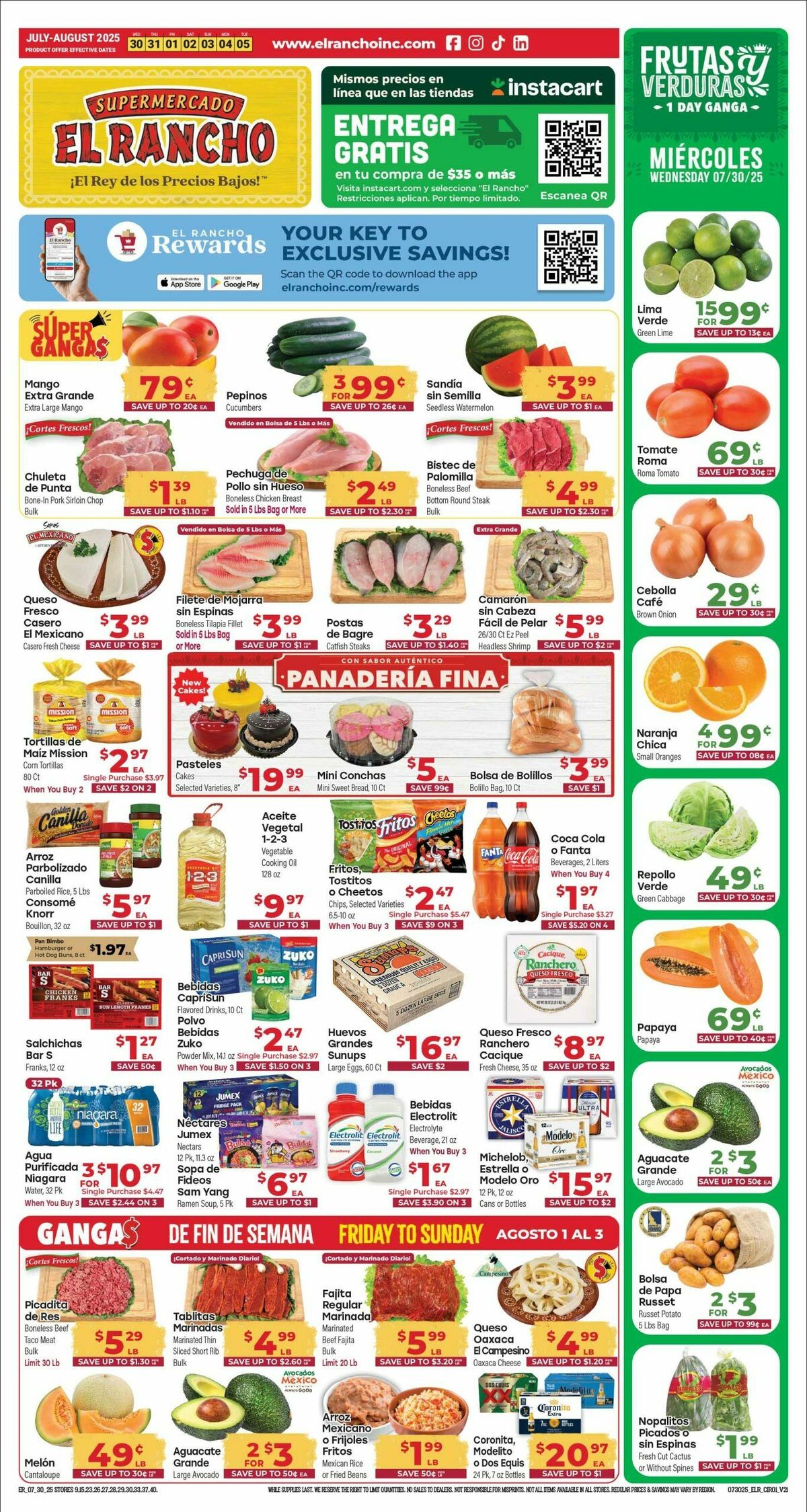 El Rancho Weekly Ad from July 30