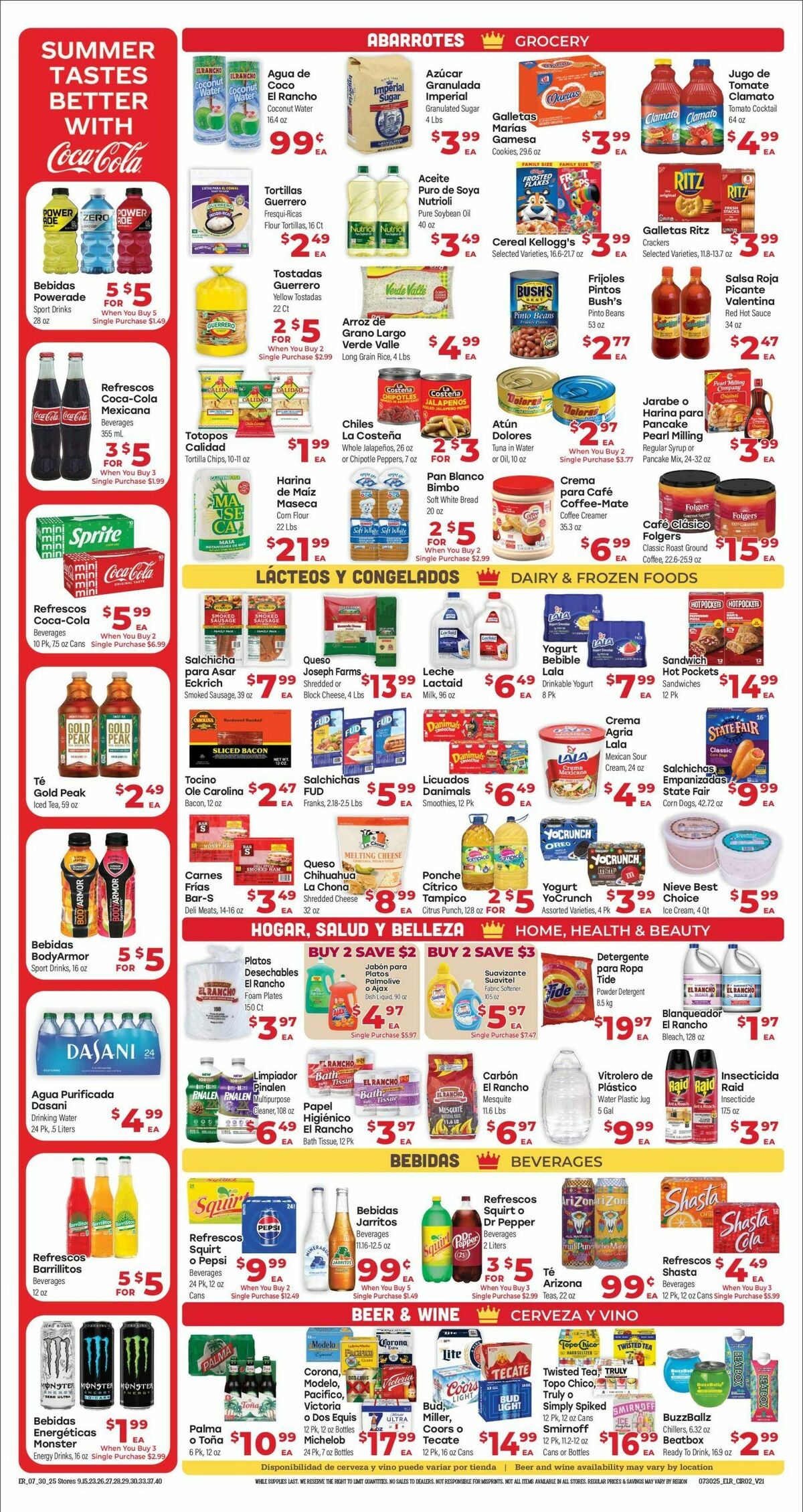El Rancho Weekly Ad from July 30