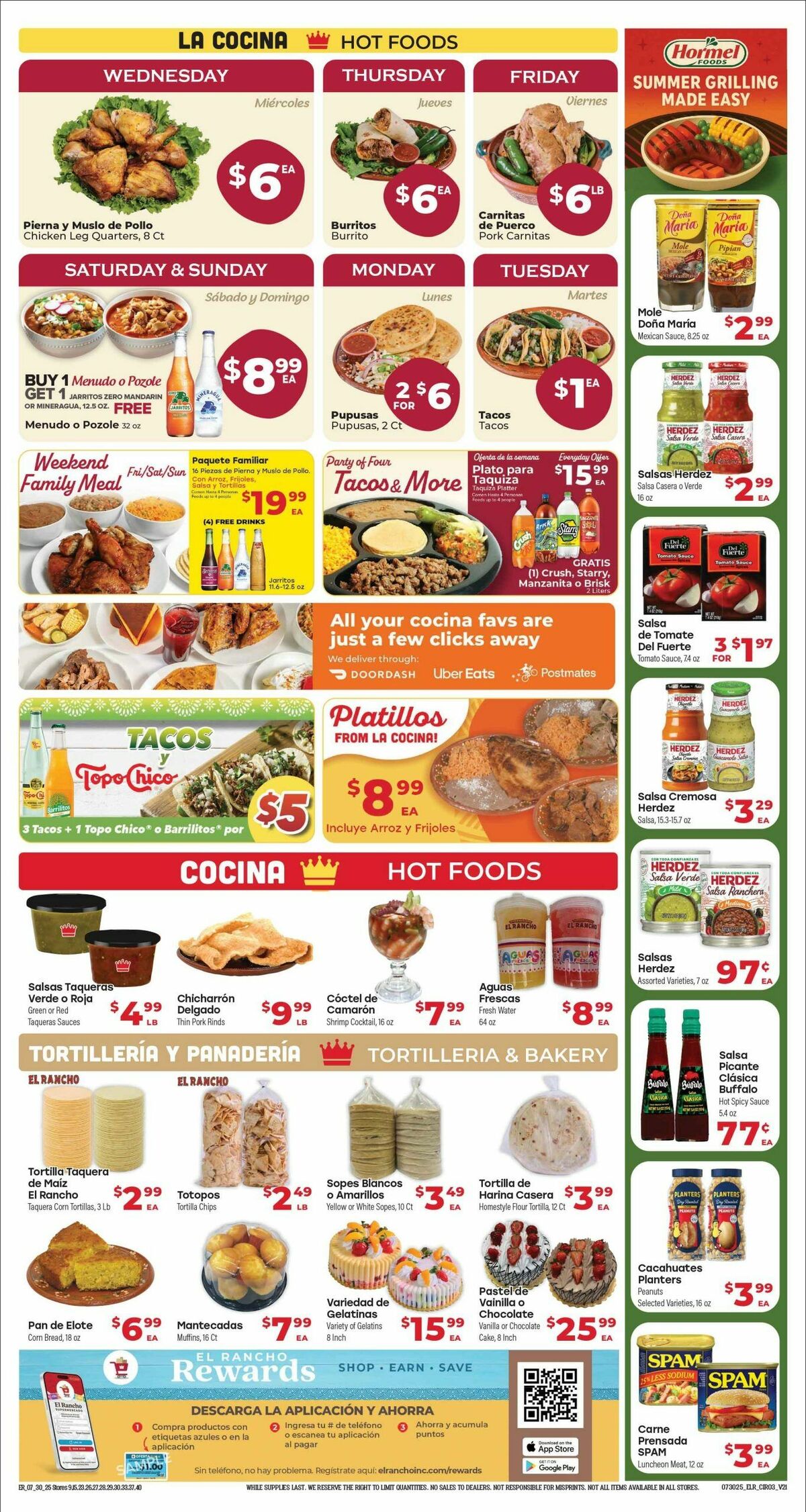 El Rancho Weekly Ad from July 30