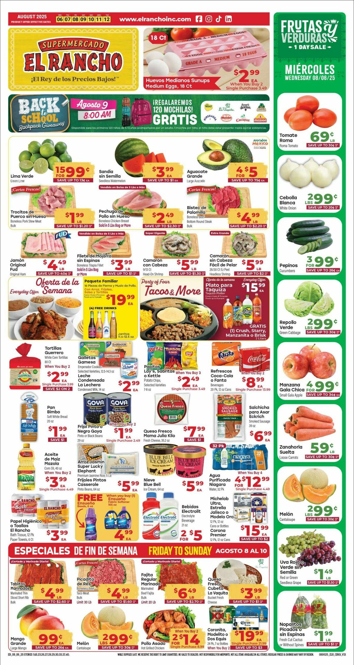 El Rancho Weekly Ad from August 6