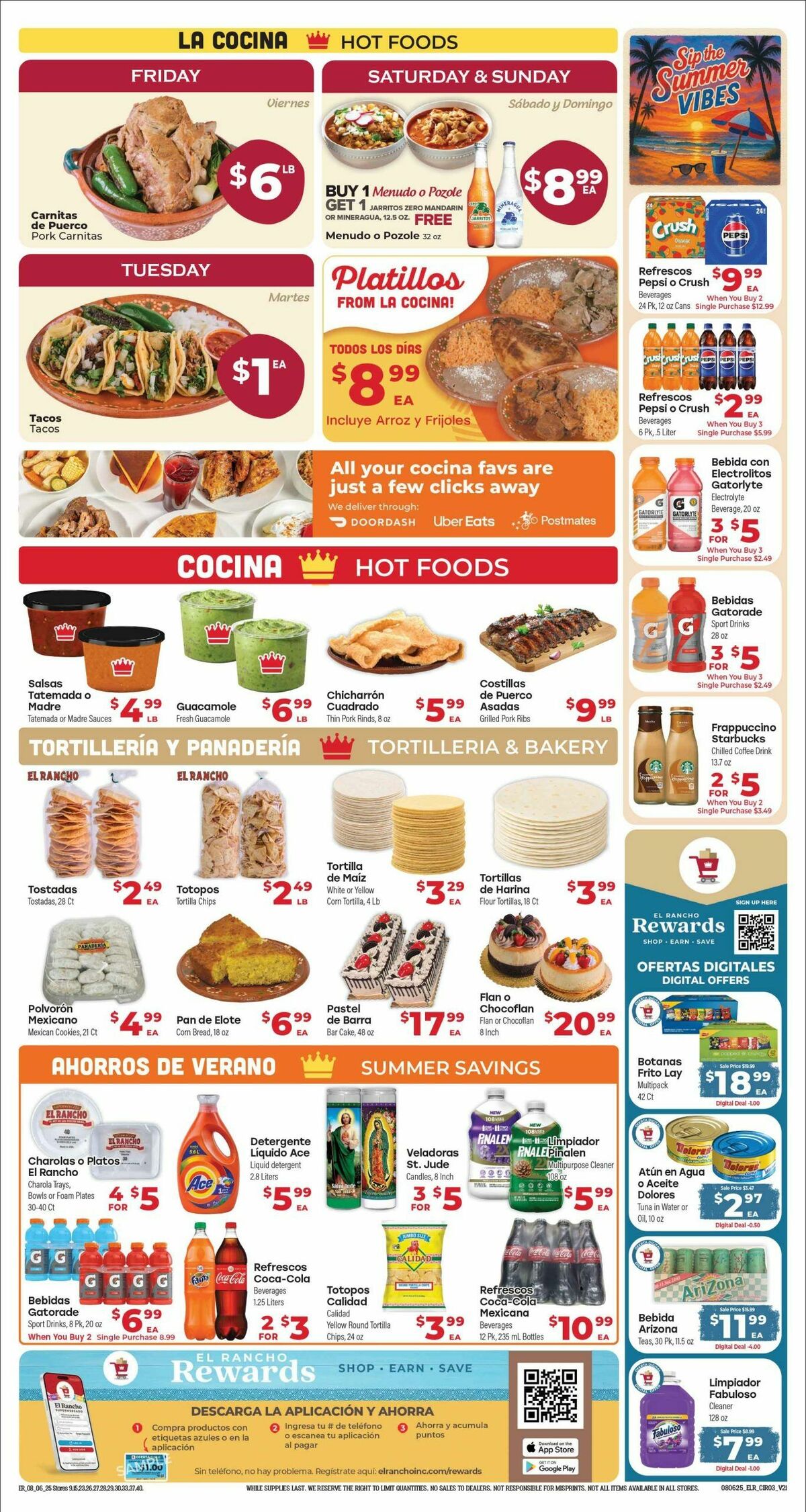 El Rancho Weekly Ad from August 6