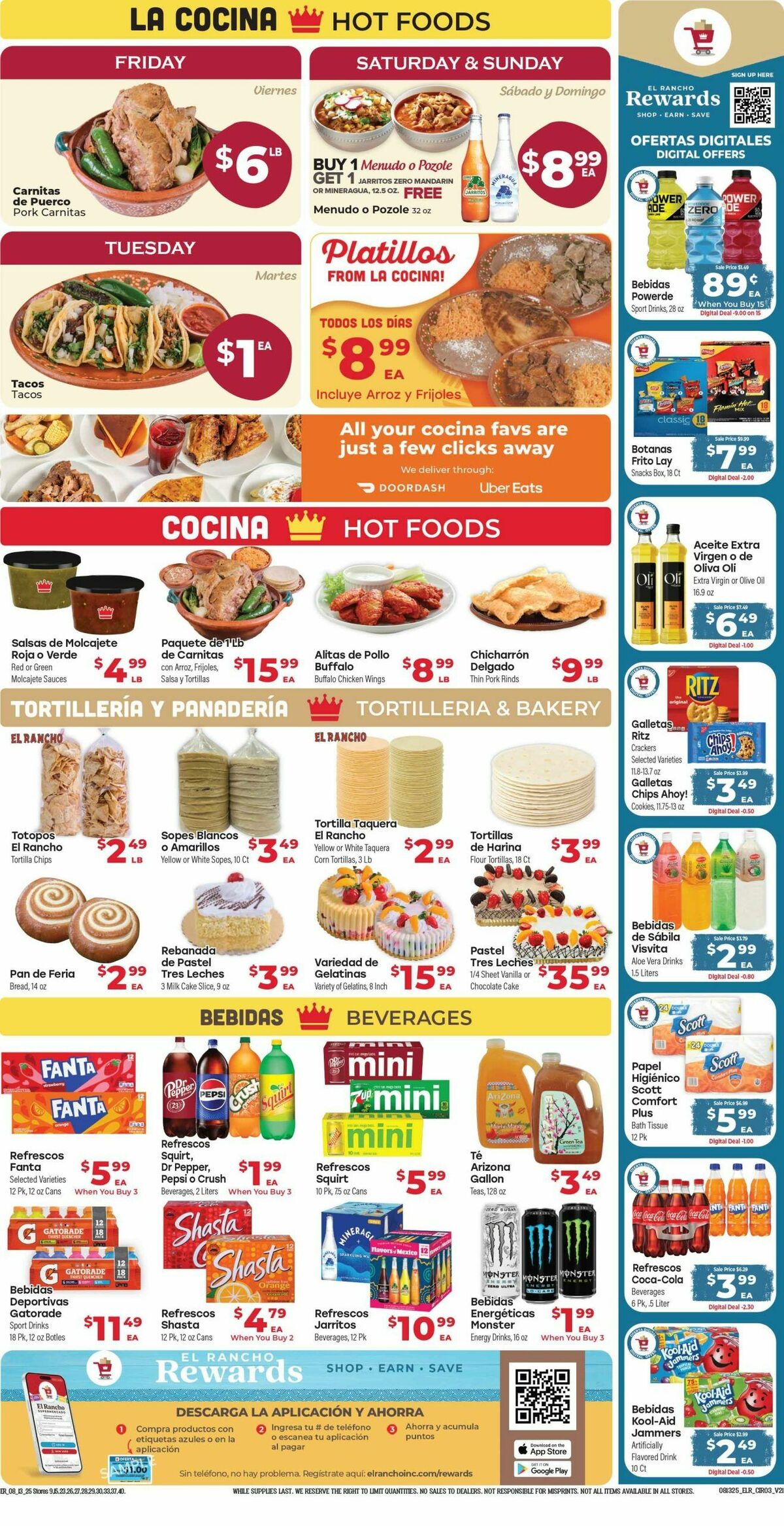El Rancho Weekly Ad from August 13