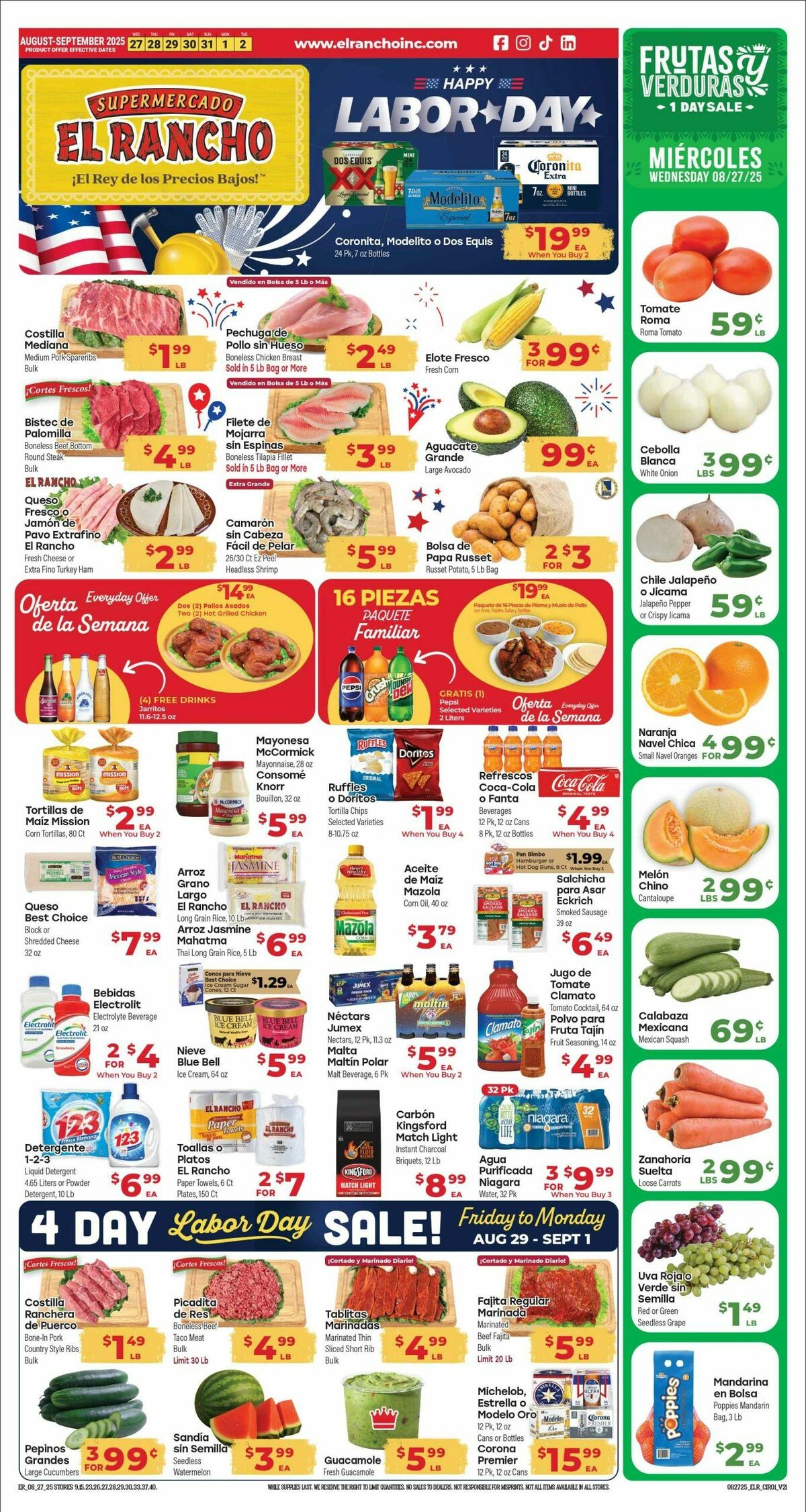 El Rancho Weekly Ad from August 27