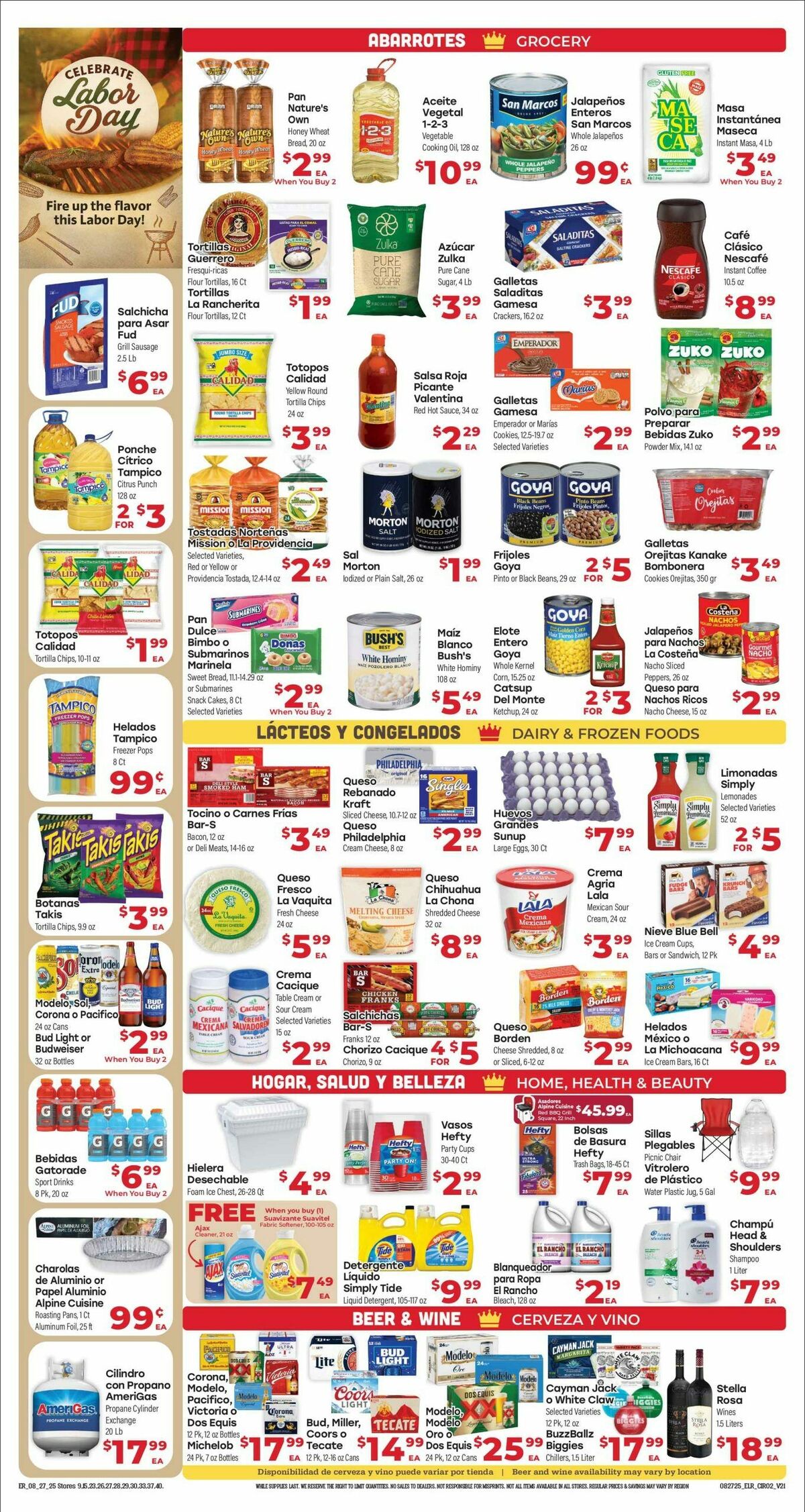 El Rancho Weekly Ad from August 27