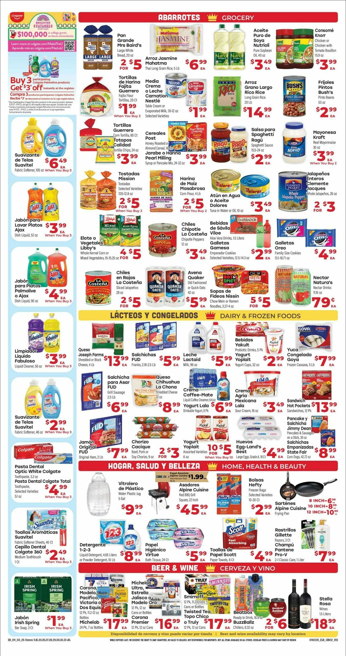 El Rancho Weekly Ad from September 3