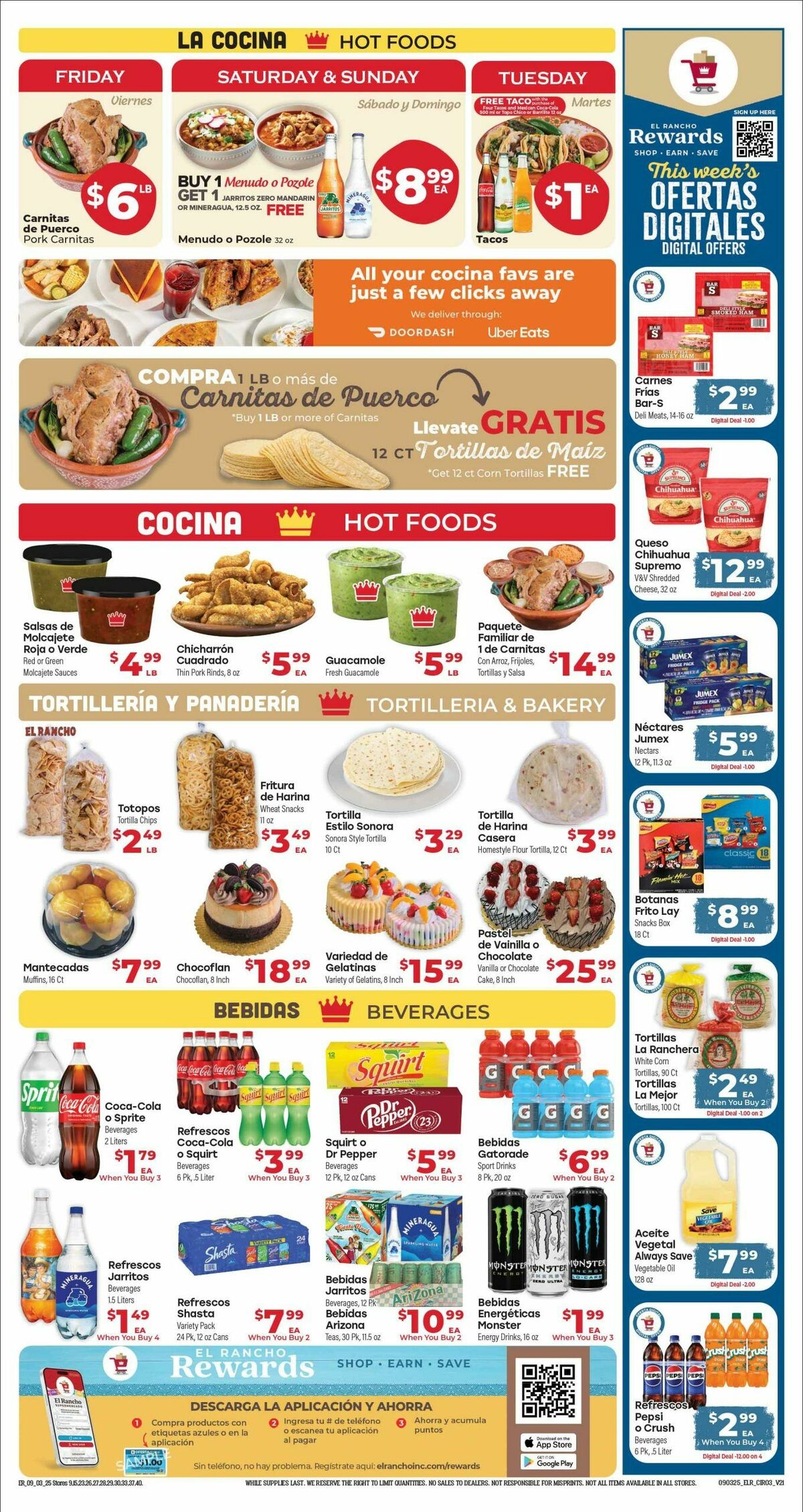 El Rancho Weekly Ad from September 3