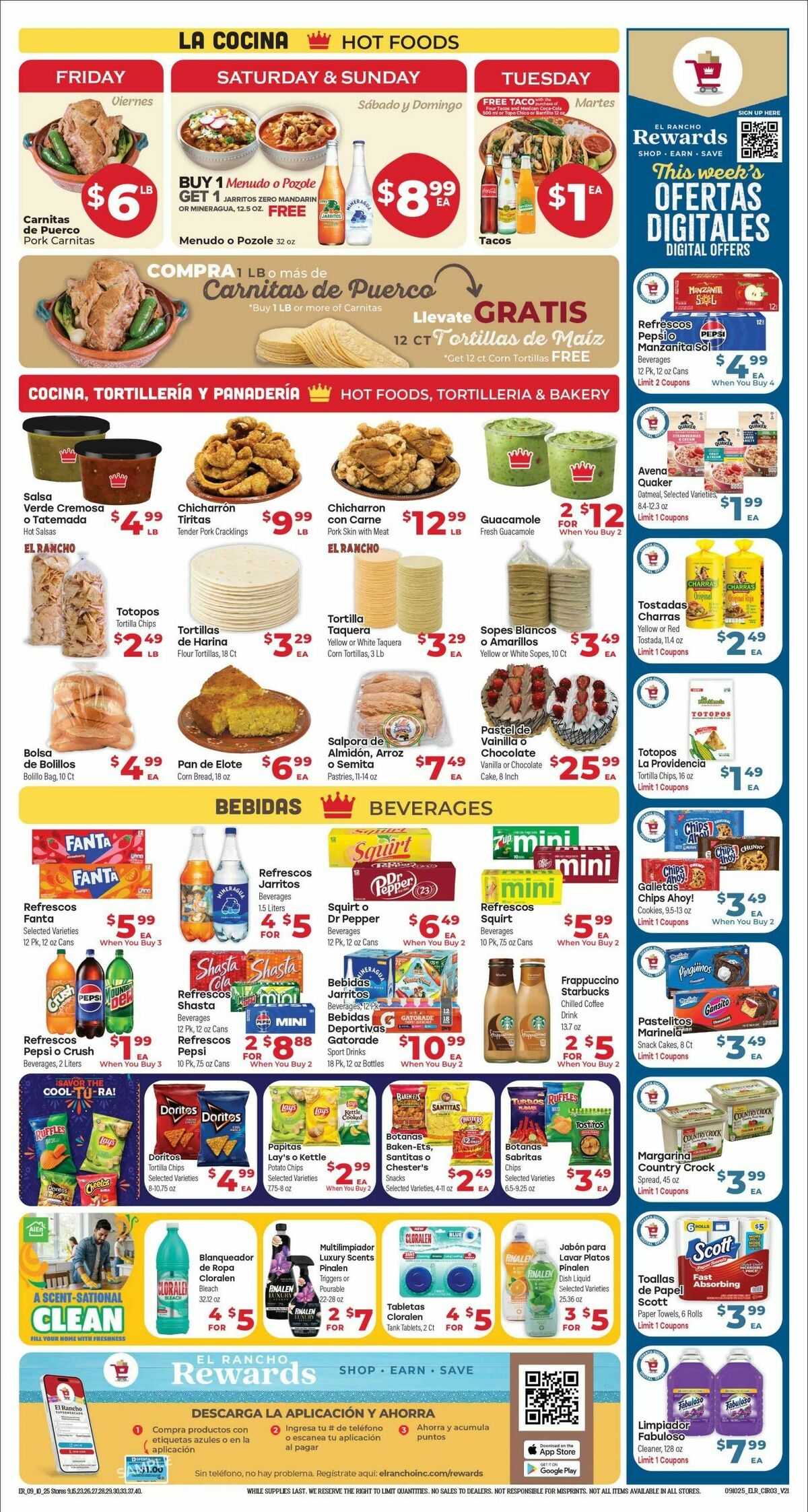El Rancho Weekly Ad from September 10