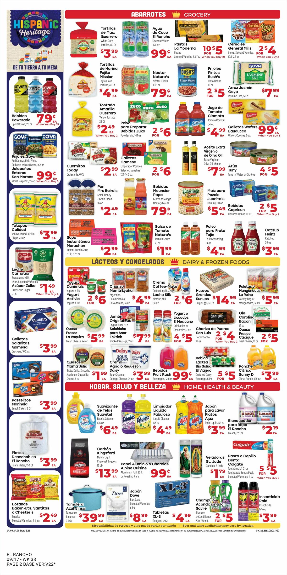 El Rancho Weekly Ad from September 24