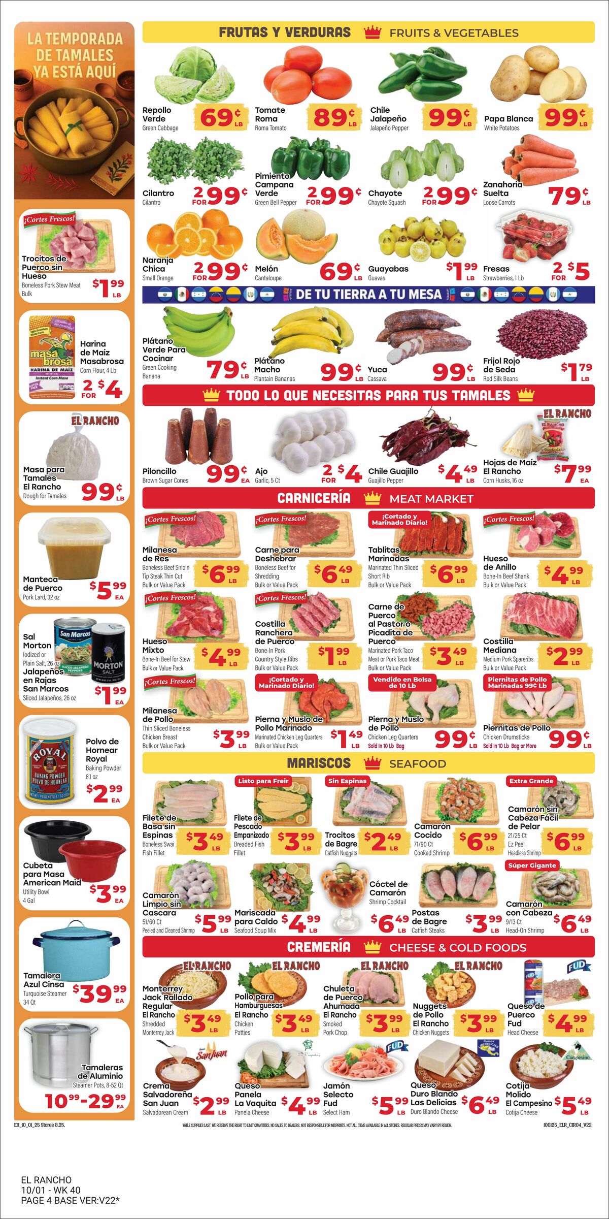 El Rancho Weekly Ad from October 1