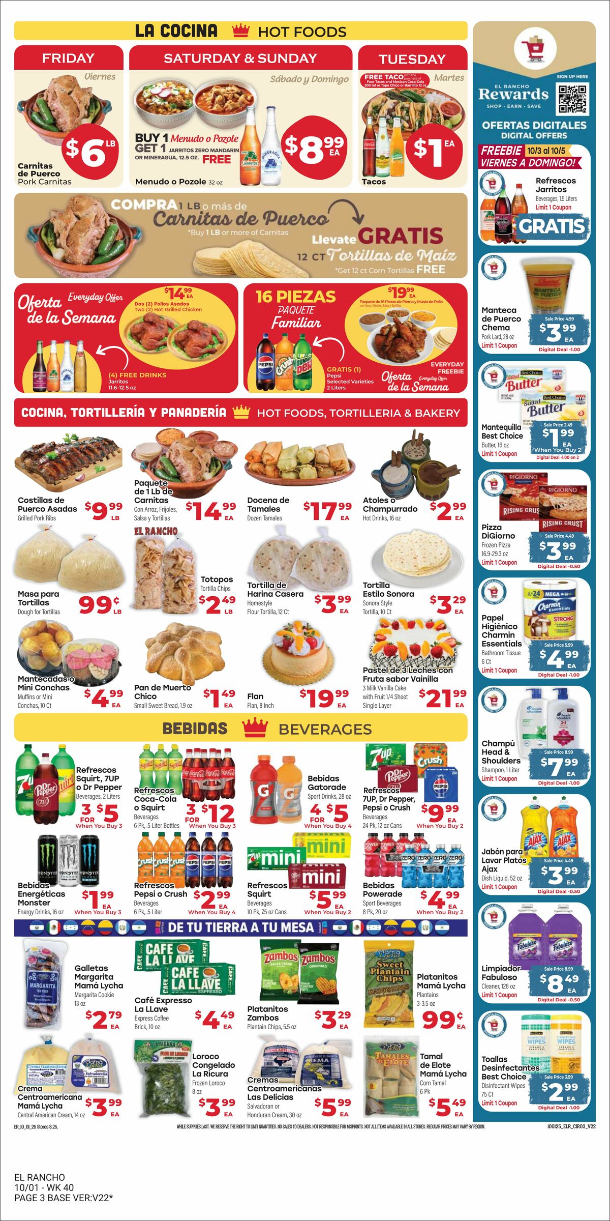 El Rancho Weekly Ad from October 1