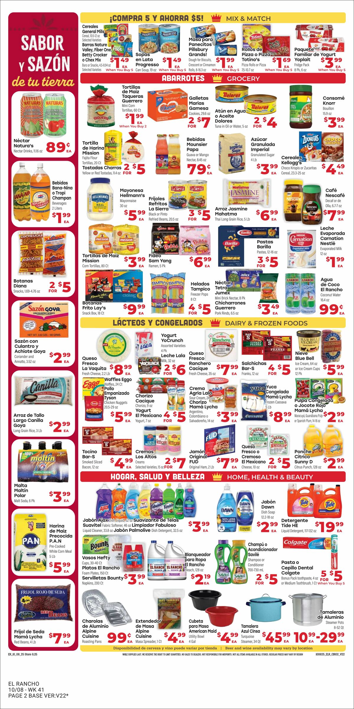 El Rancho Weekly Ad from October 8