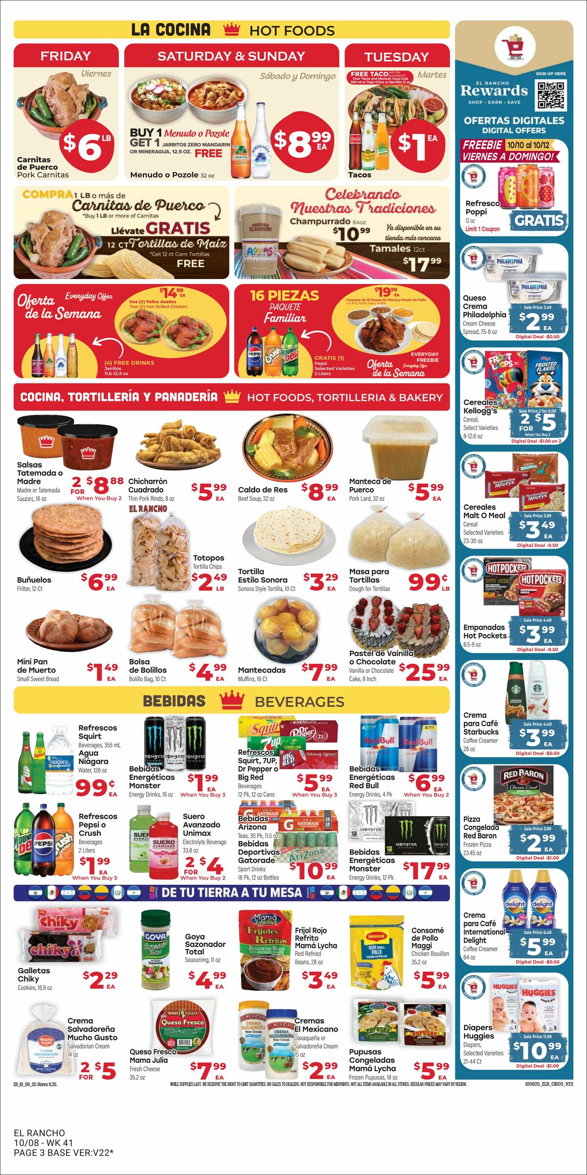 El Rancho Weekly Ad from October 8