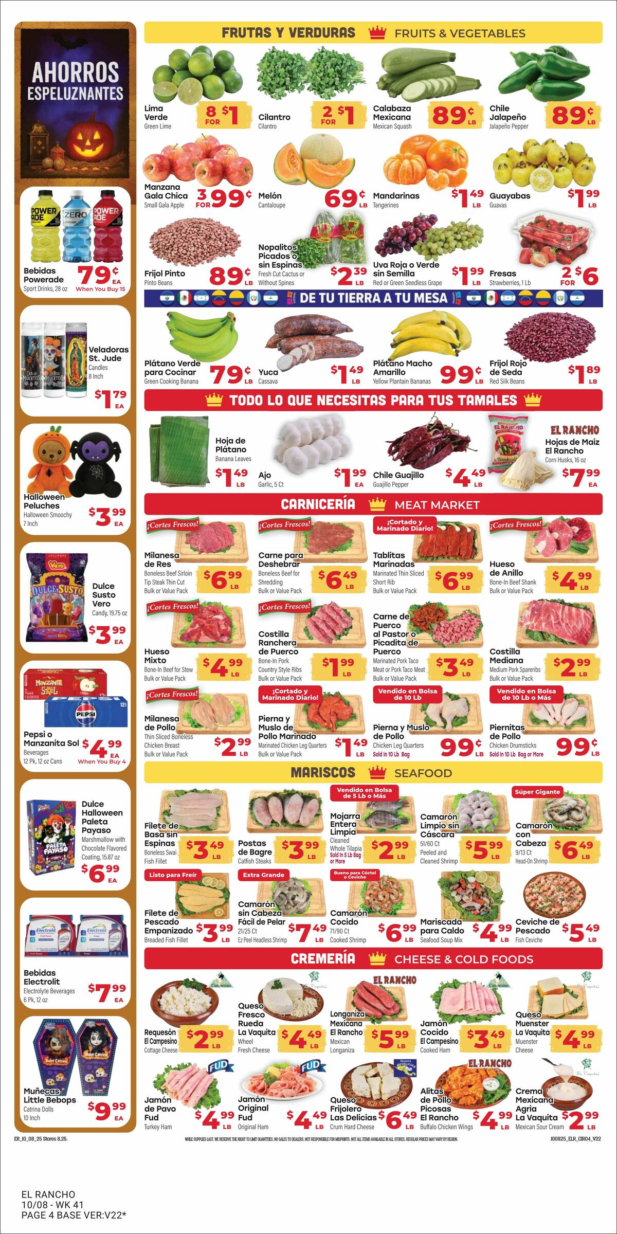 El Rancho Weekly Ad from October 8