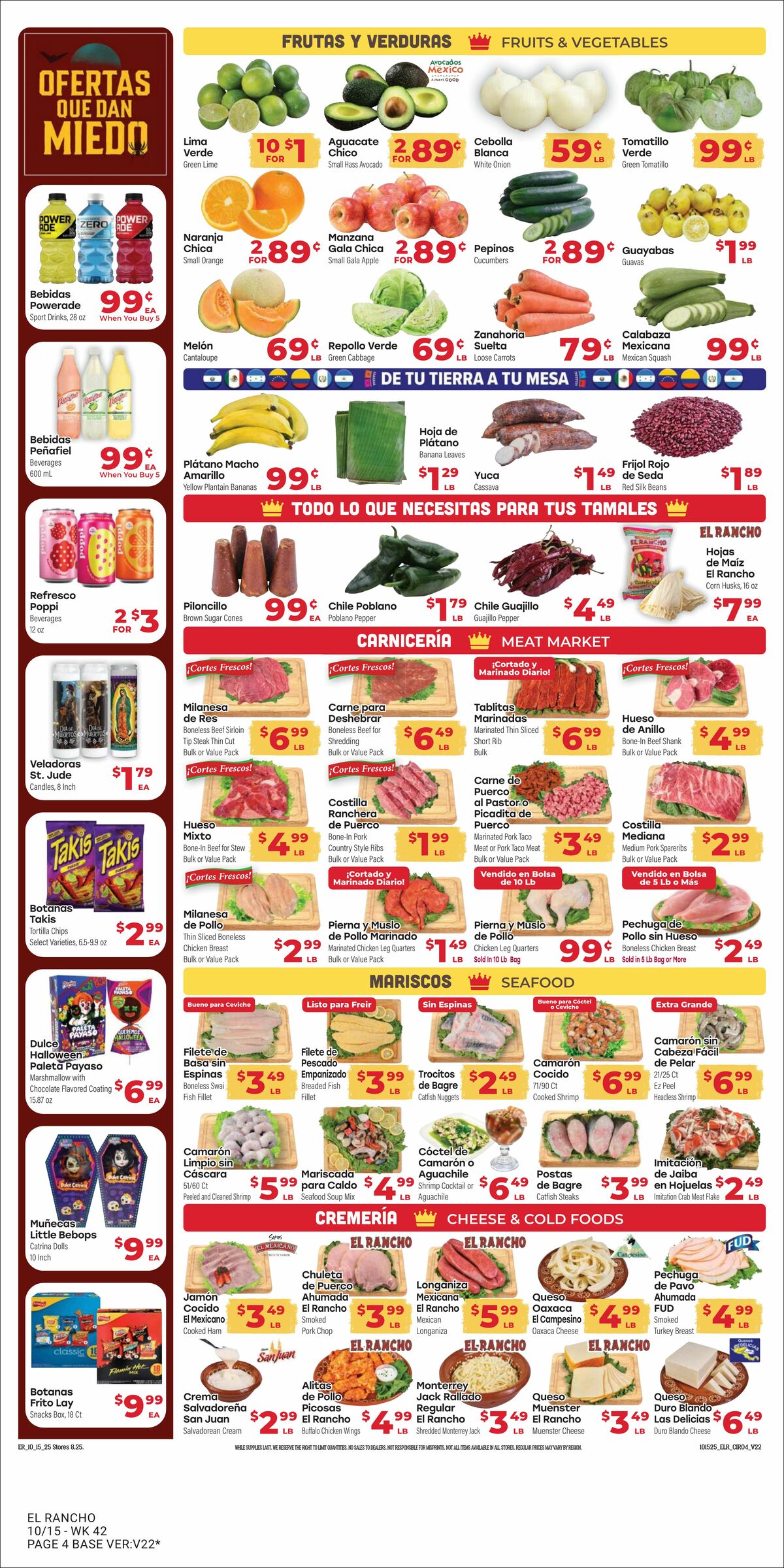 El Rancho Weekly Ad from October 15