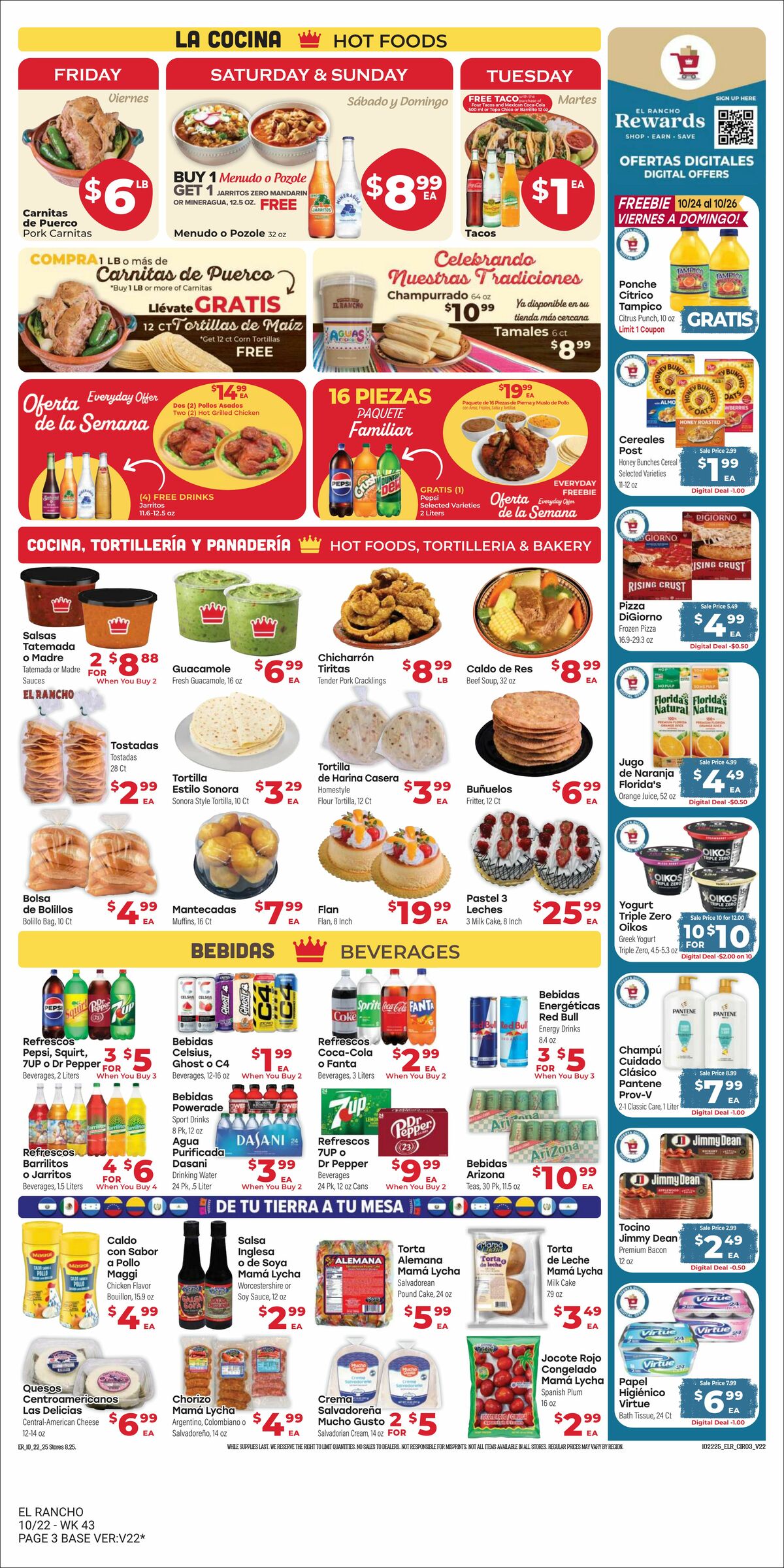 El Rancho Weekly Ad from October 22