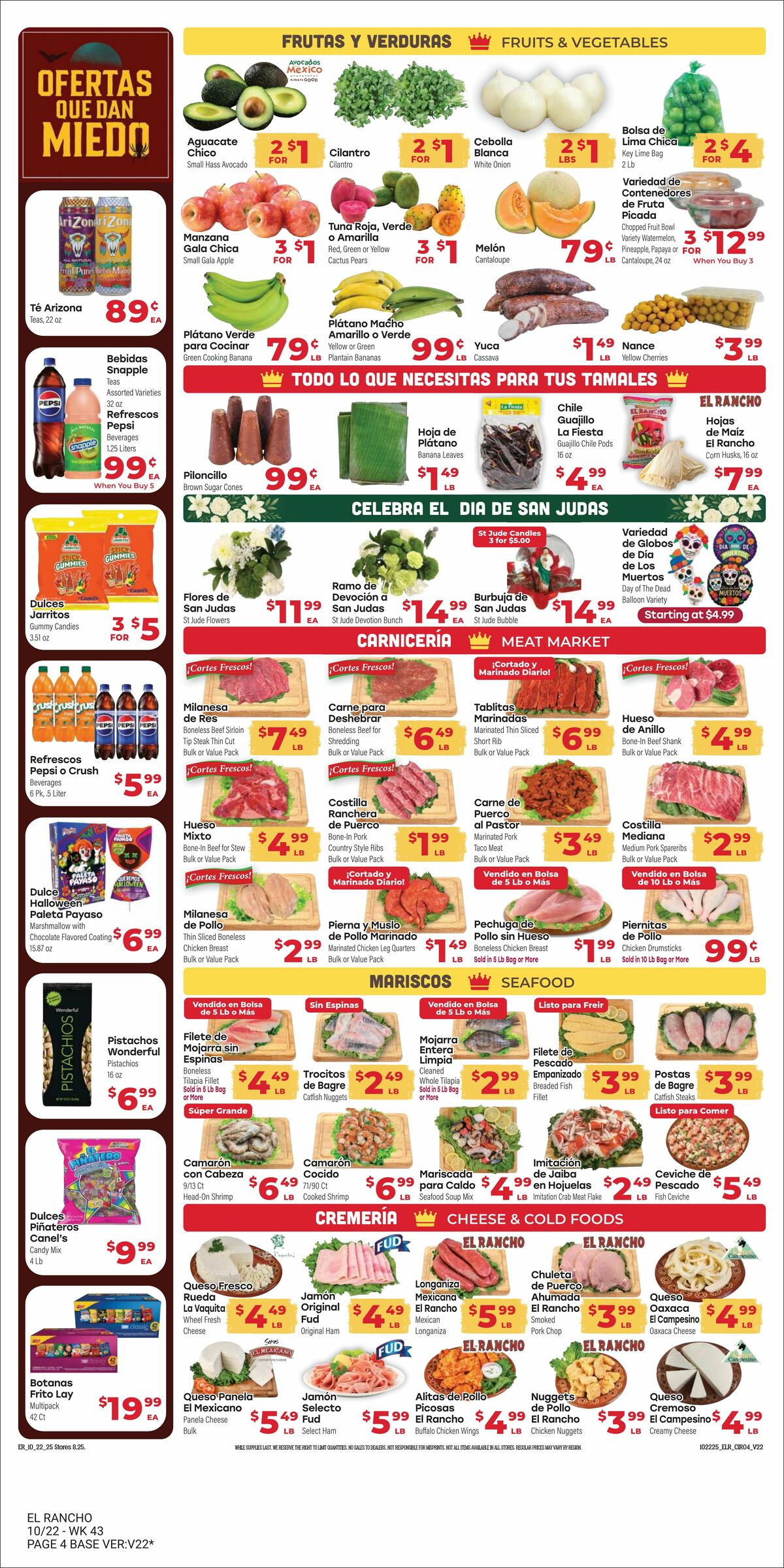 El Rancho Weekly Ad from October 22