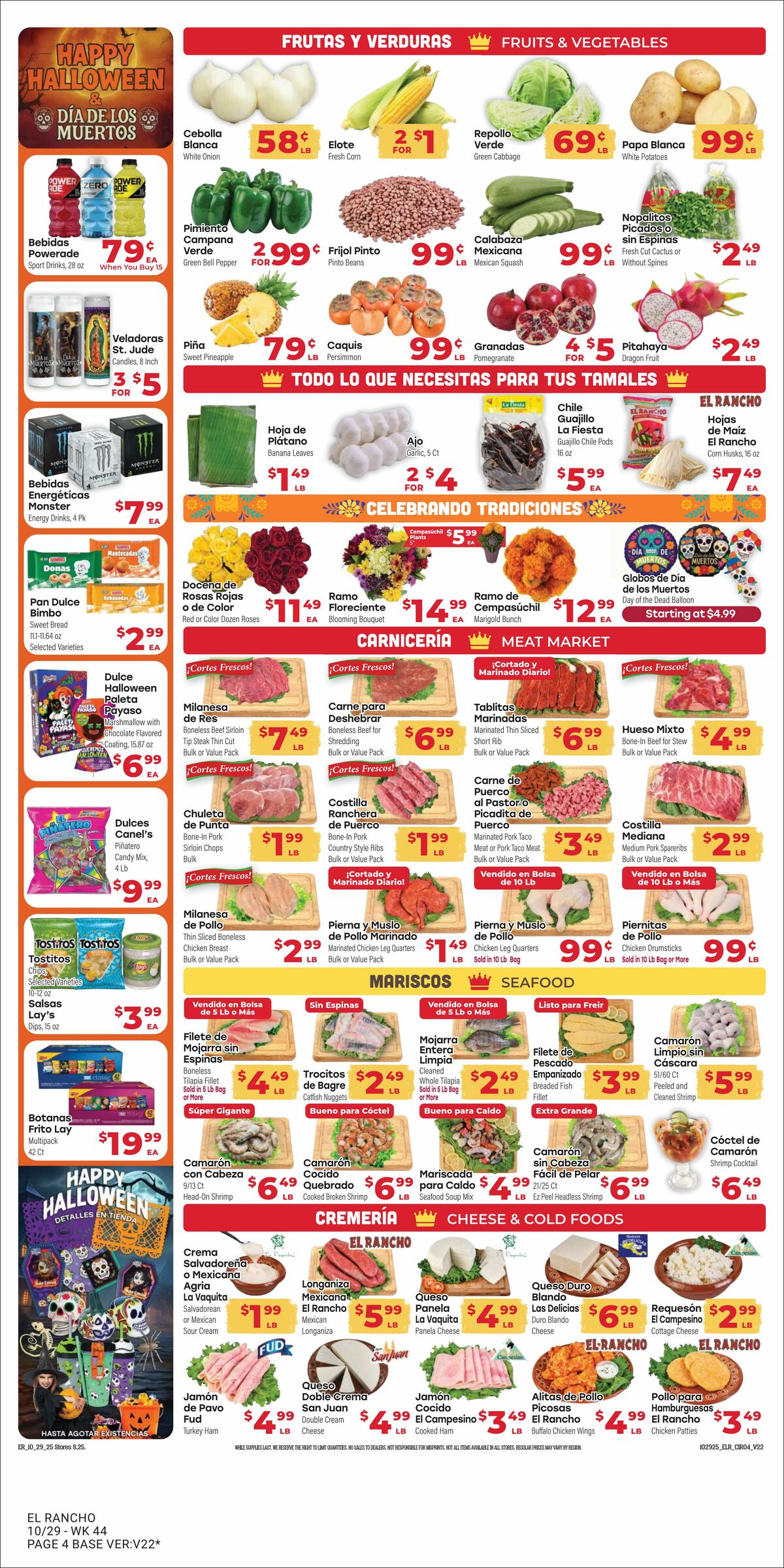 El Rancho Weekly Ad from October 29