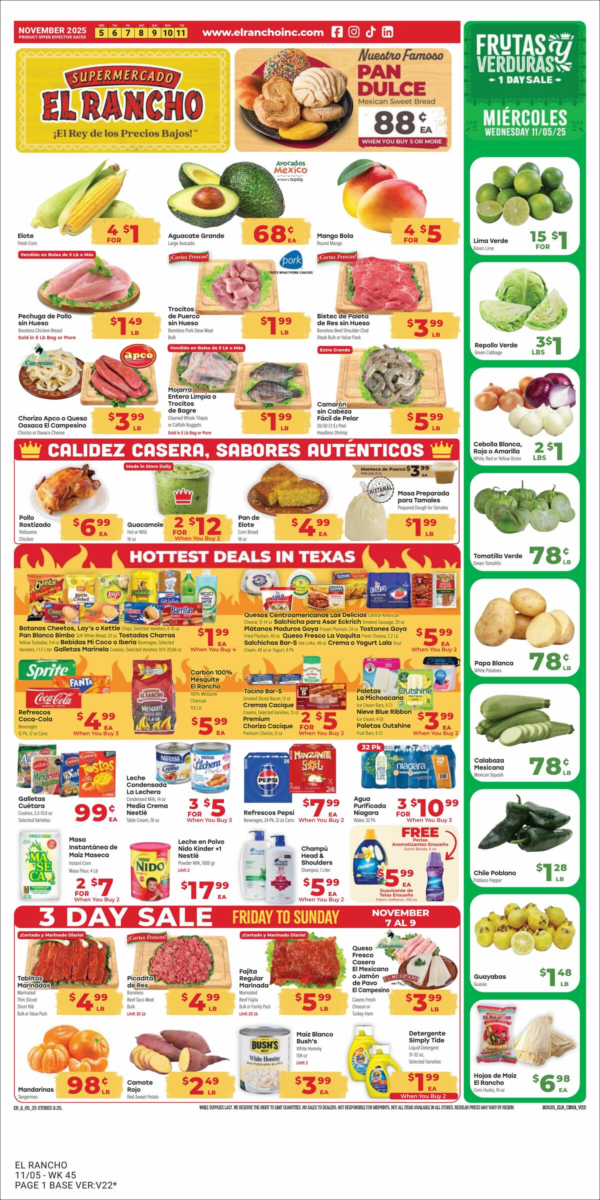 El Rancho Weekly Ad from November 5