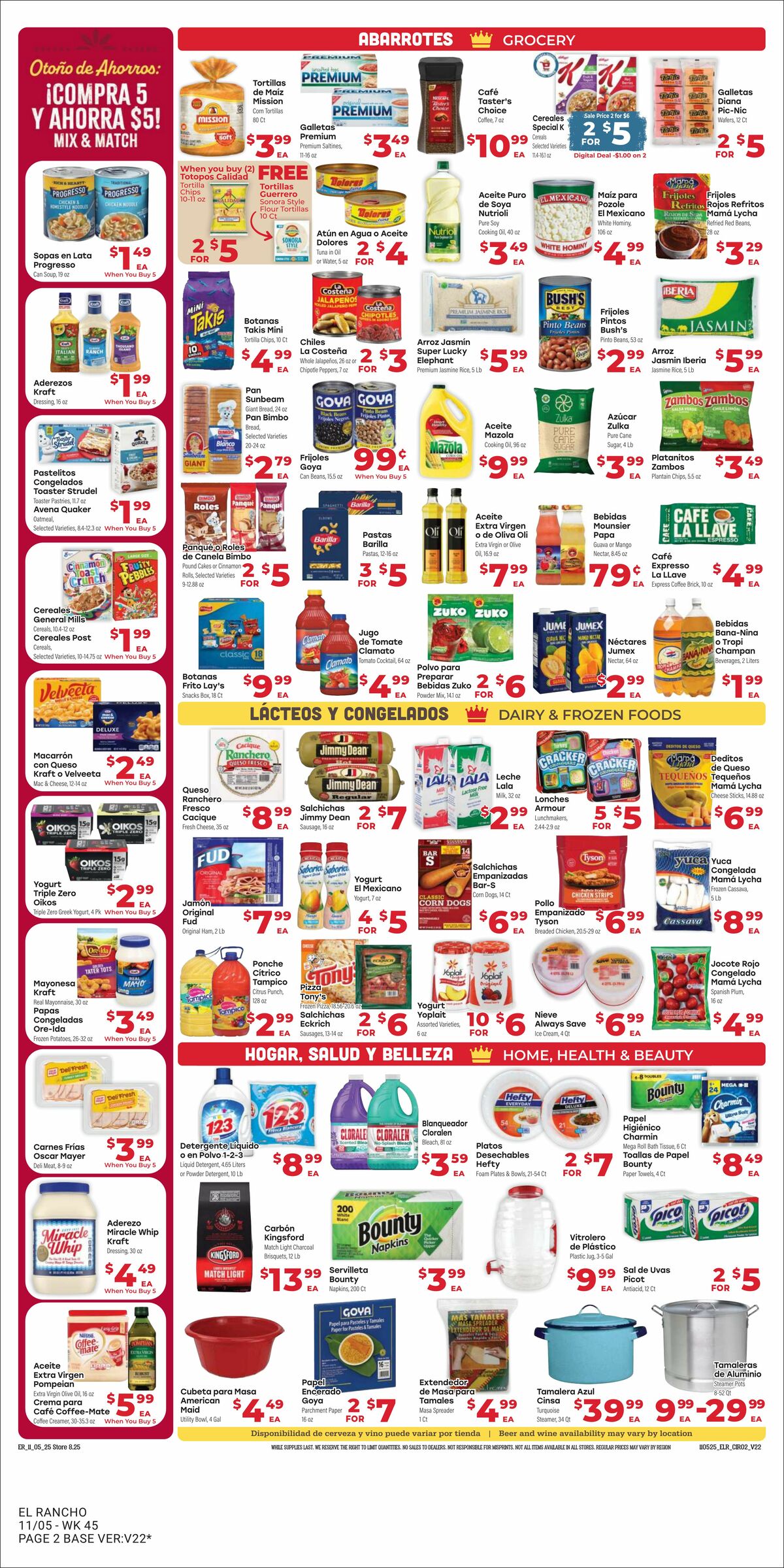 El Rancho Weekly Ad from November 5