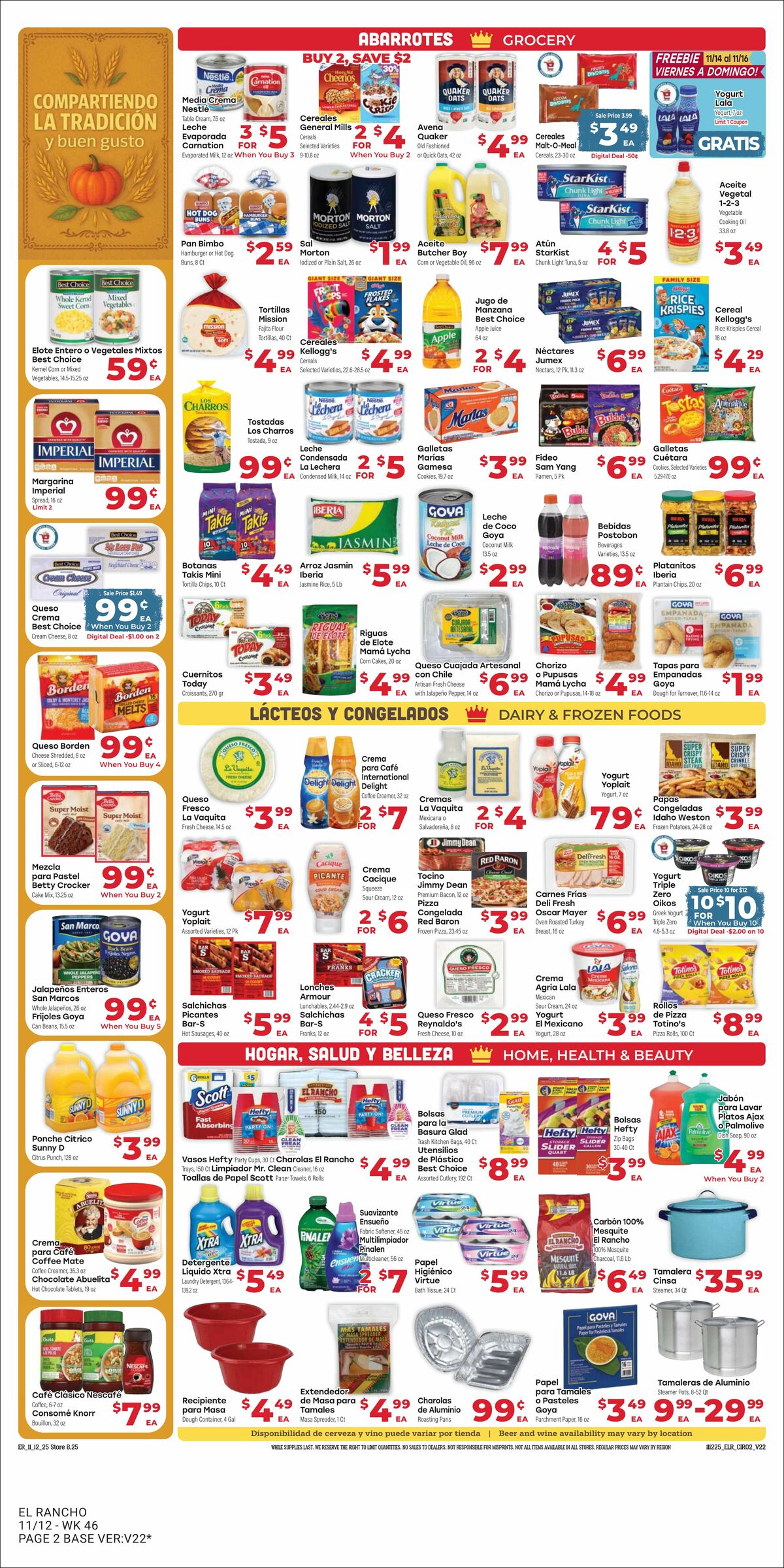 El Rancho Weekly Ad from November 12