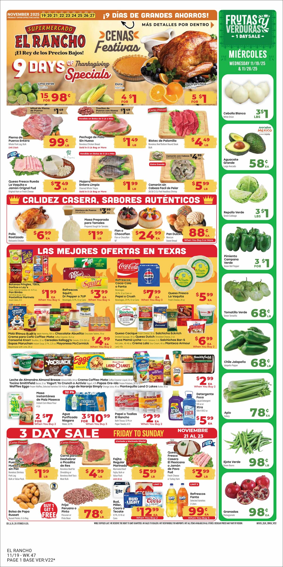 El Rancho Weekly Ad from November 19