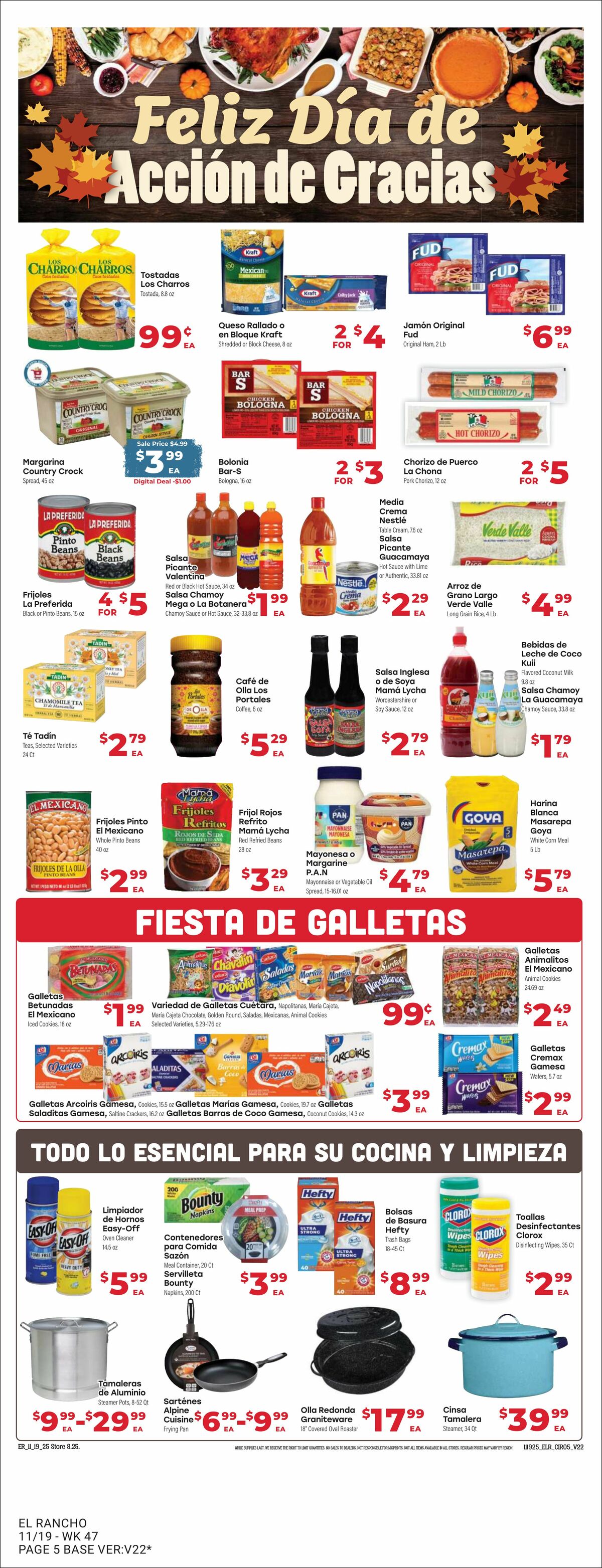 El Rancho Weekly Ad from November 19