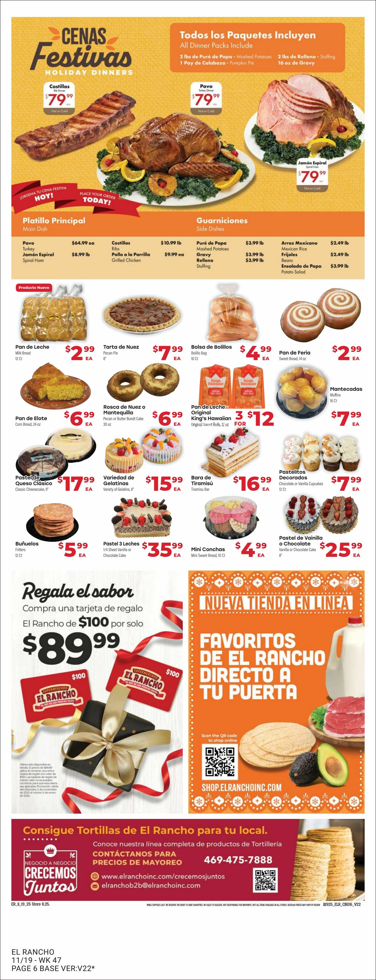 El Rancho Weekly Ad from November 19