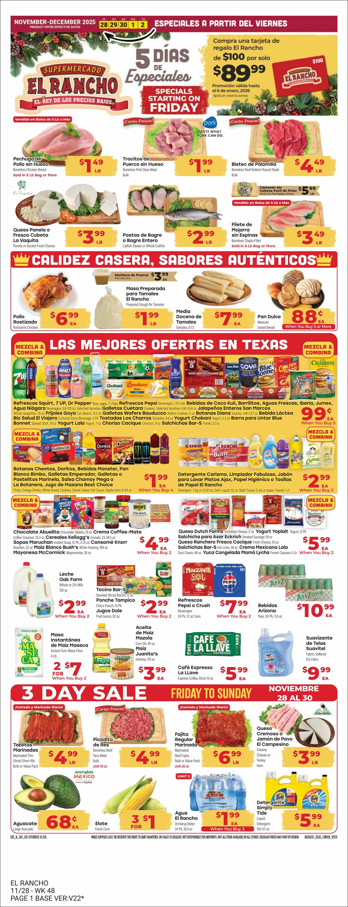 El Rancho Weekly Ad from November 28