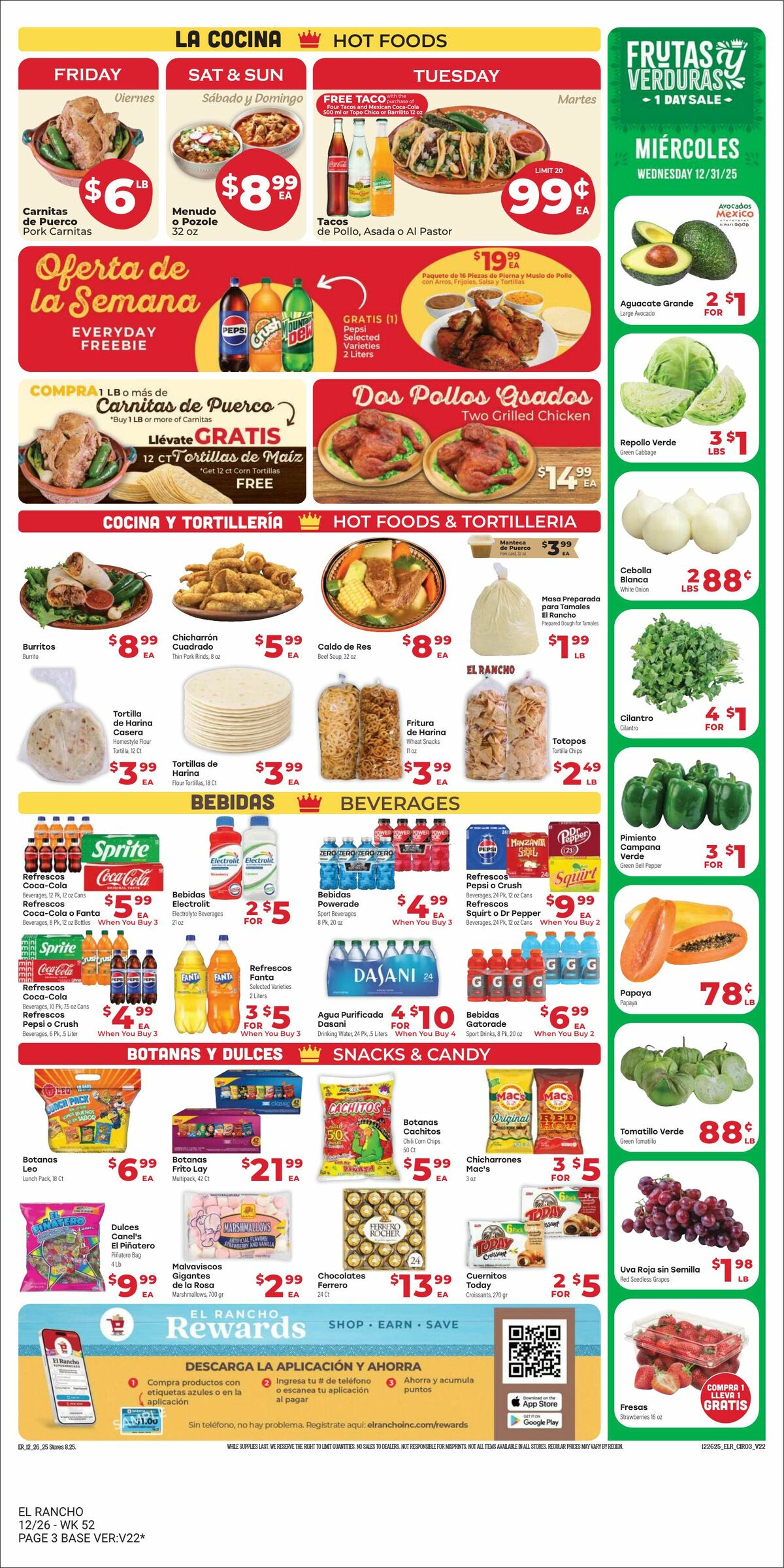 El Rancho Weekly Ad from December 26