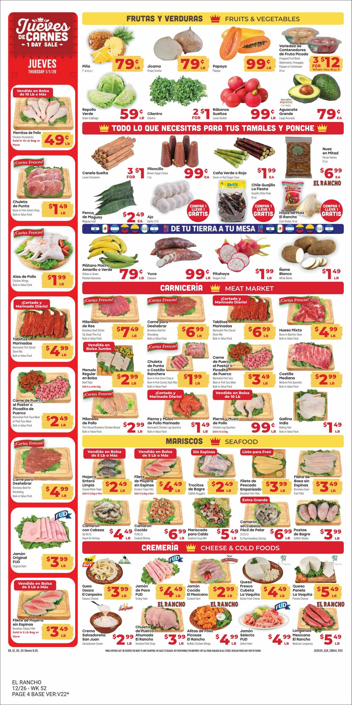 El Rancho Weekly Ad from December 26