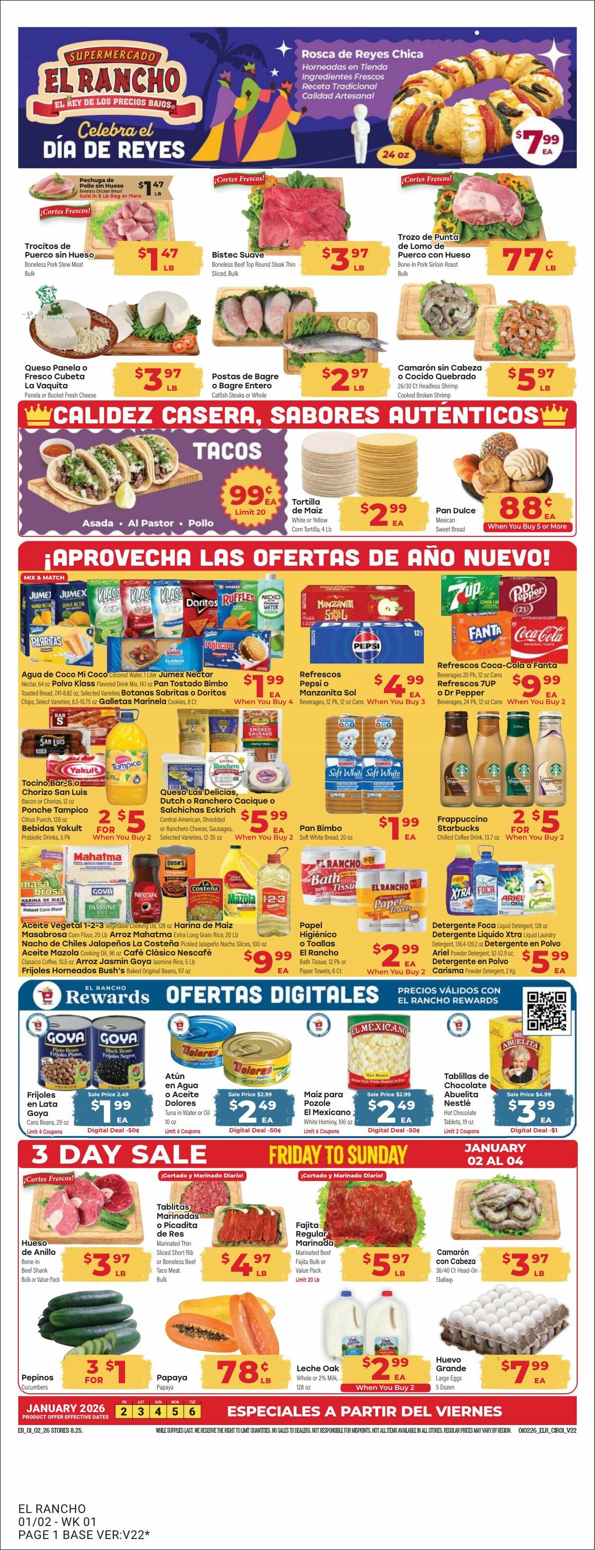 El Rancho Weekly Ad from January 2
