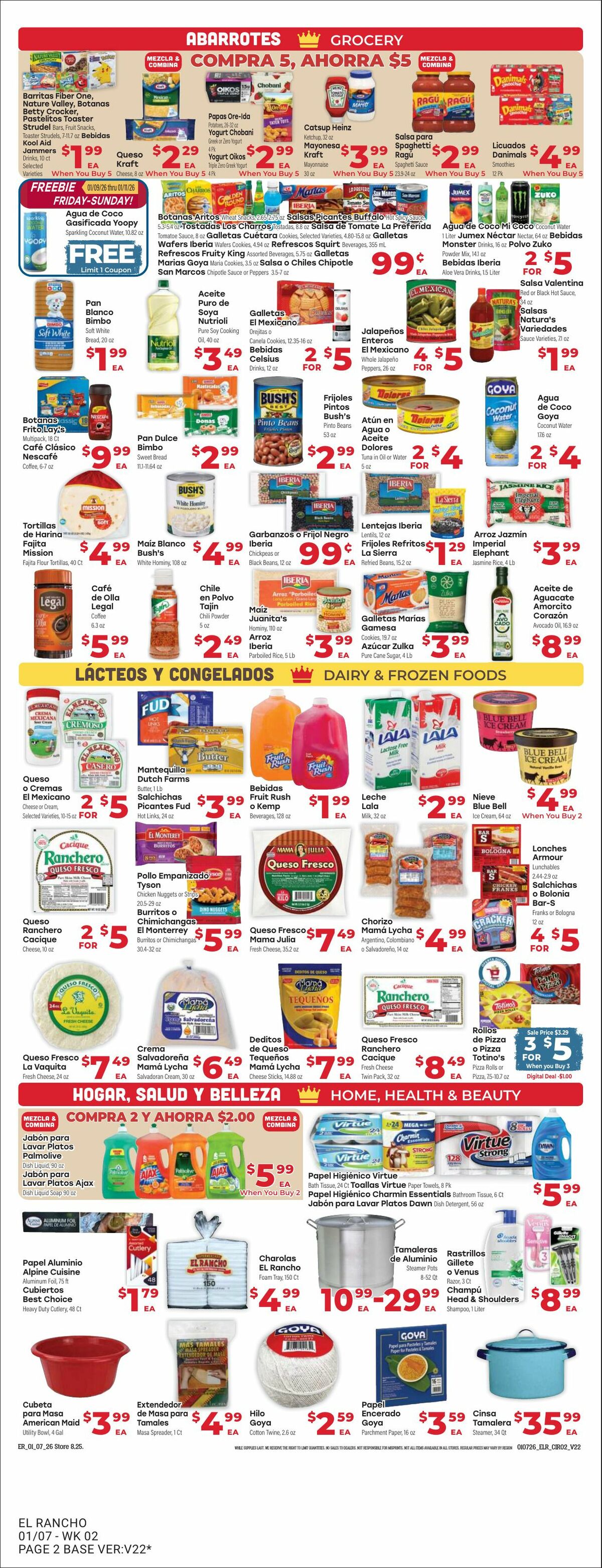 El Rancho Weekly Ad from January 7