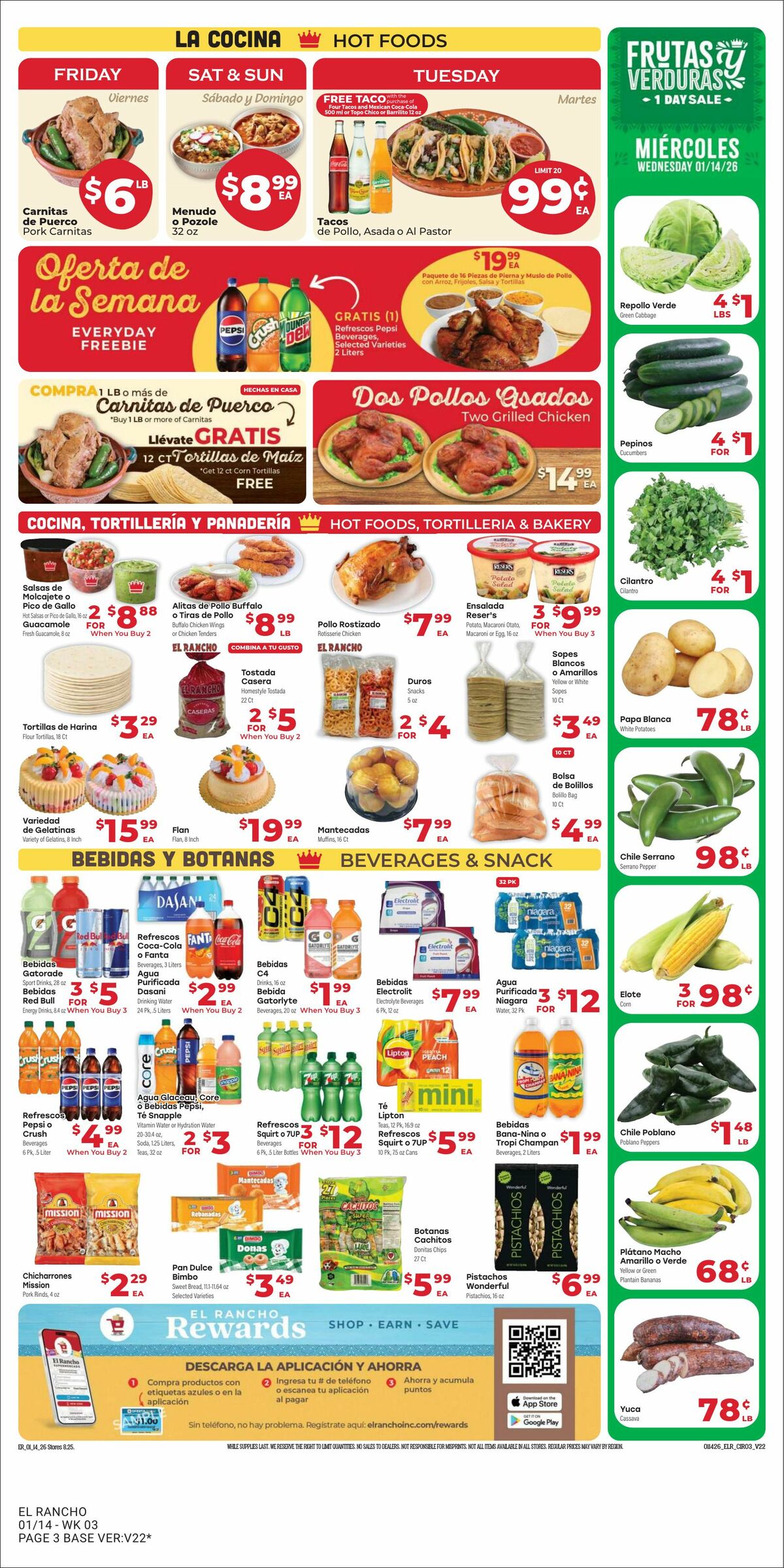 El Rancho Weekly Ad from January 14