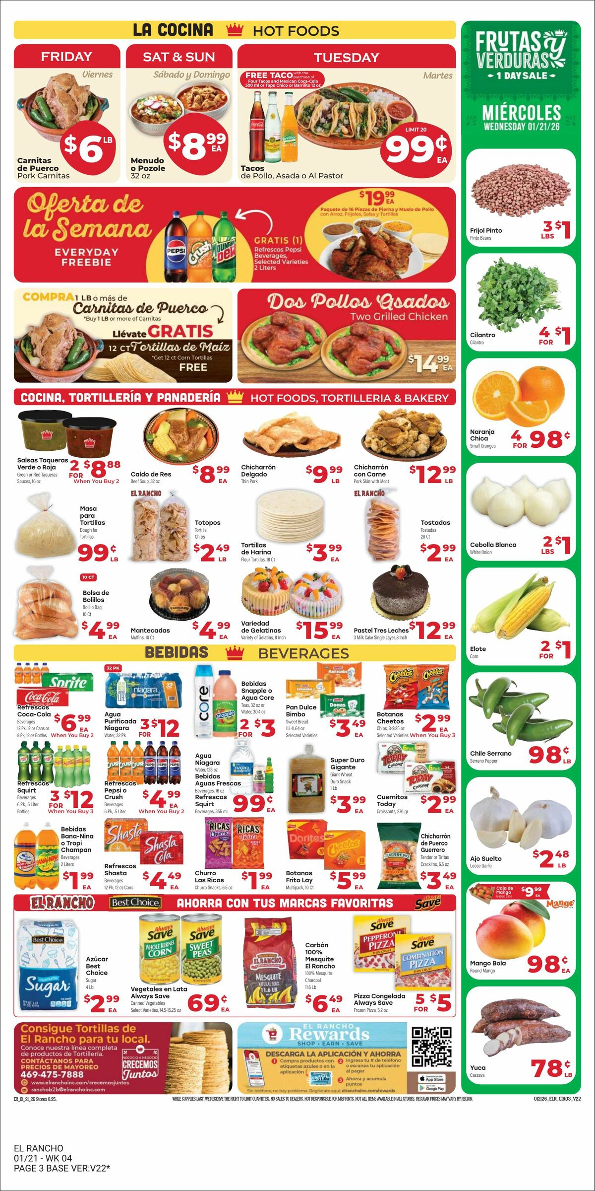 El Rancho Weekly Ad from January 21