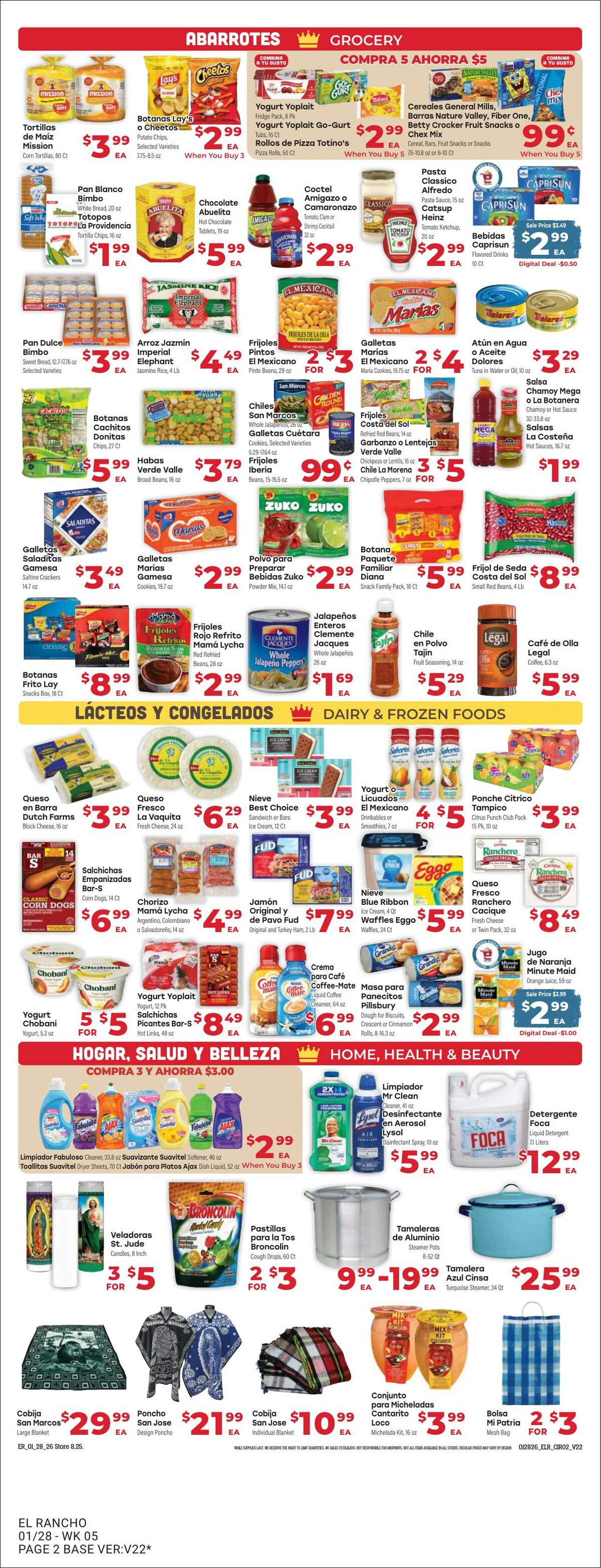 El Rancho Weekly Ad from January 28