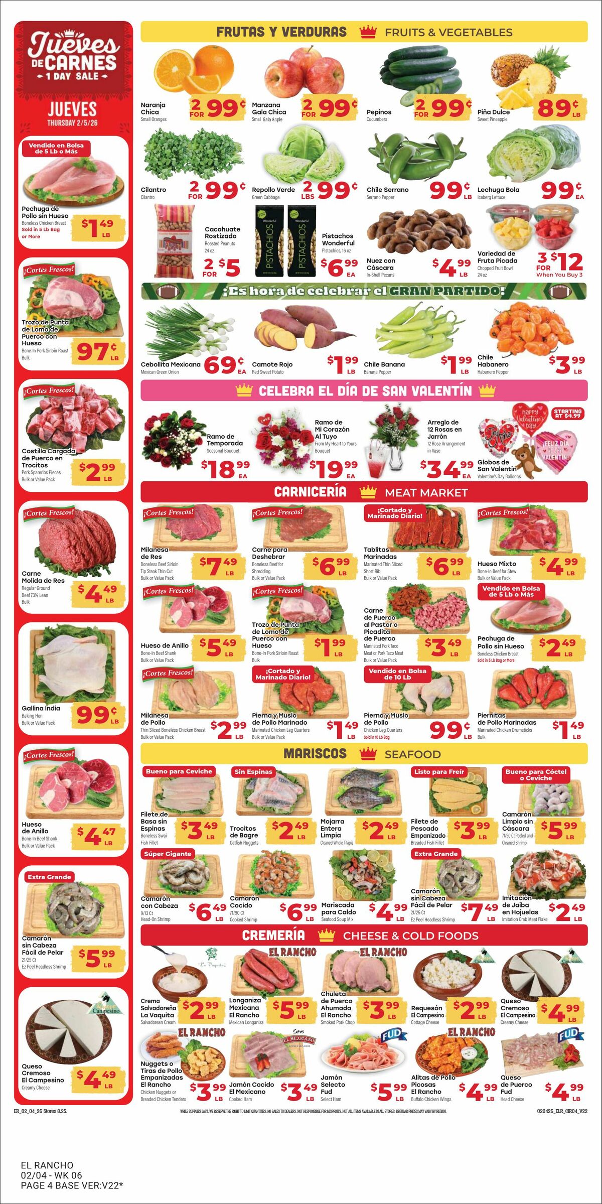 El Rancho Weekly Ad from February 4