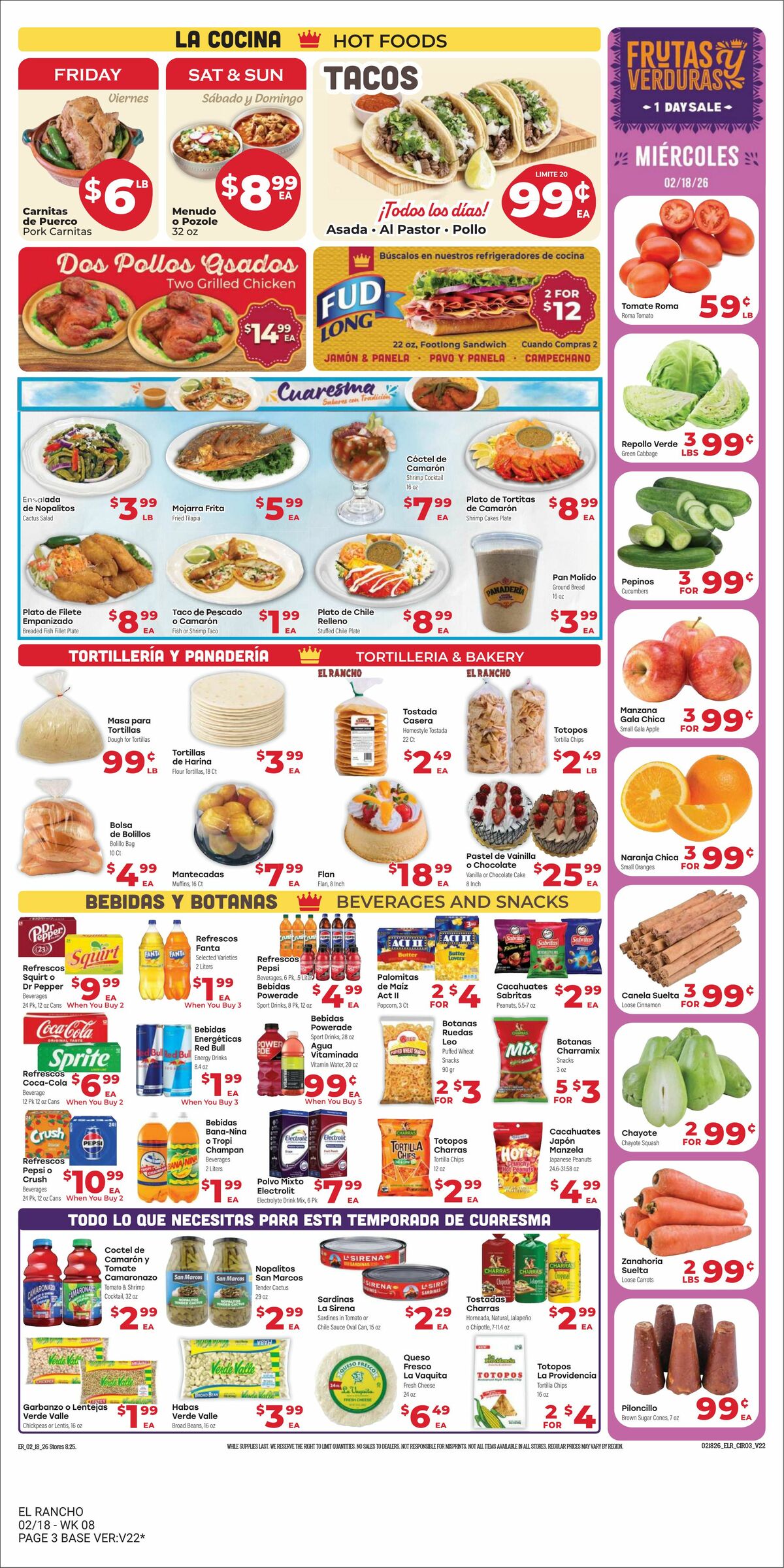 El Rancho Weekly Ad from February 18
