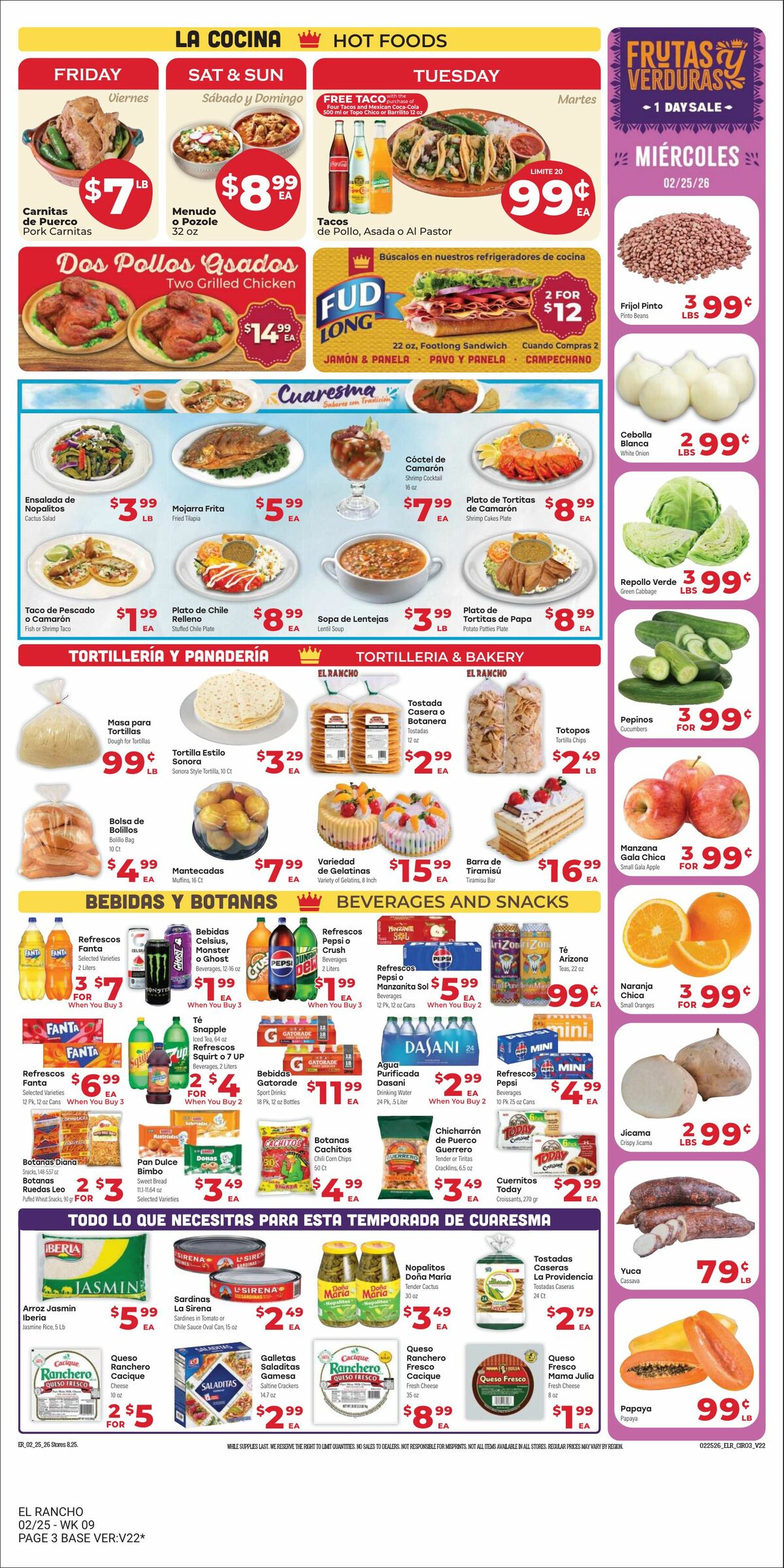 El Rancho Weekly Ad from February 25
