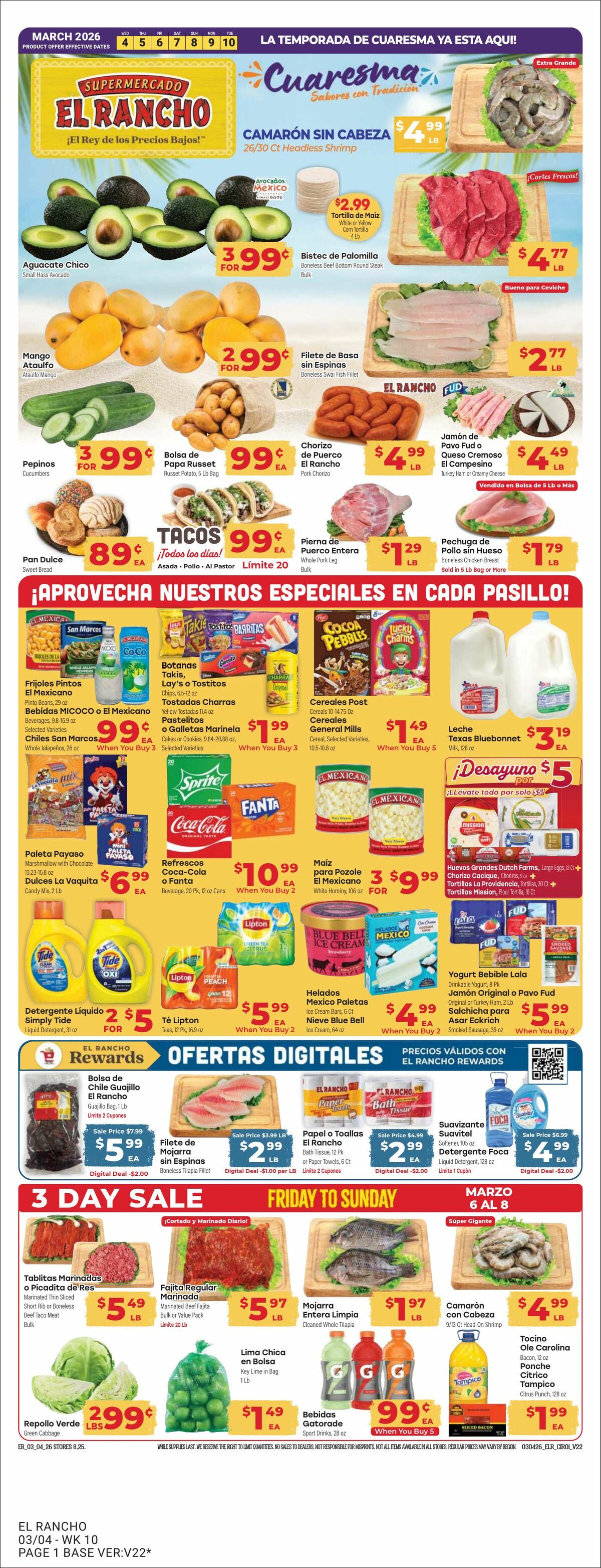El Rancho Weekly Ad from March 4