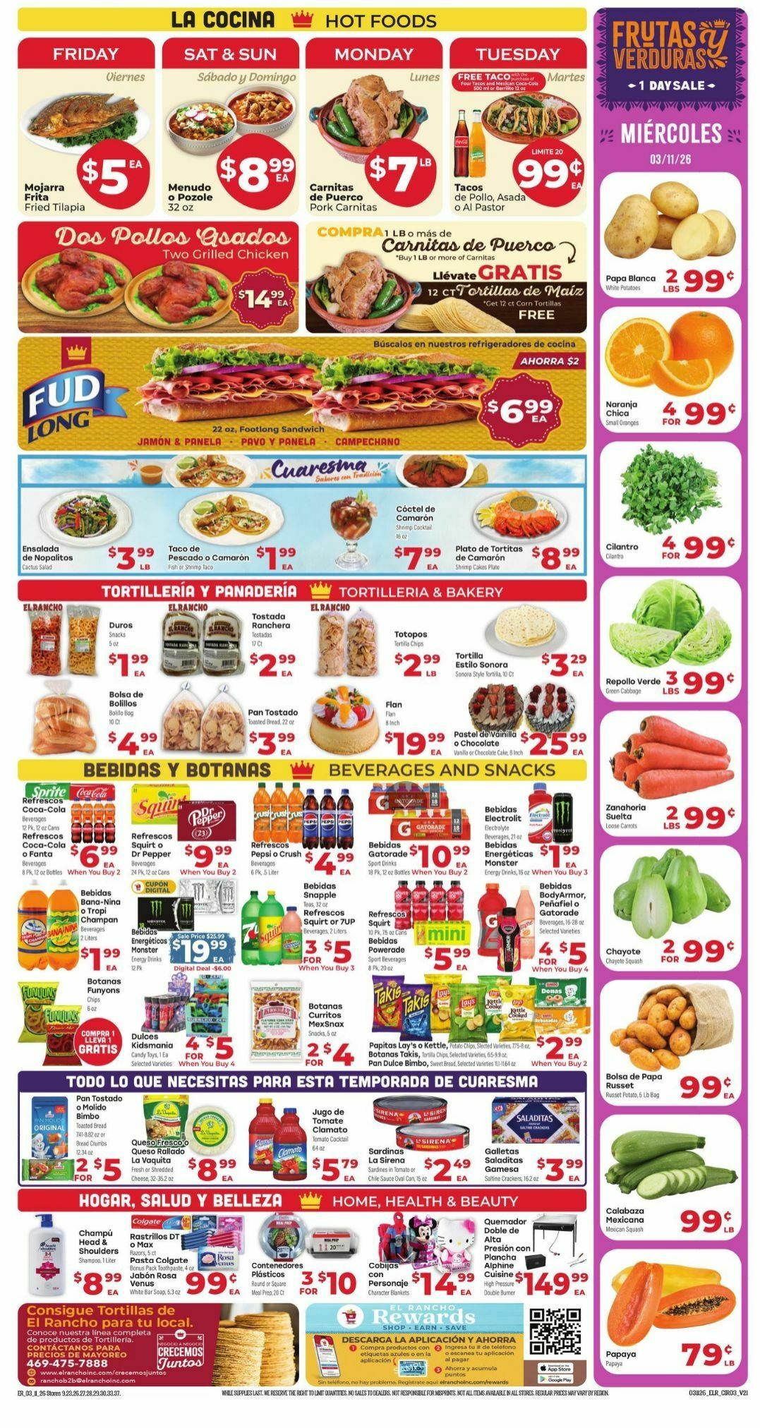 El Rancho Weekly Ad from March 11