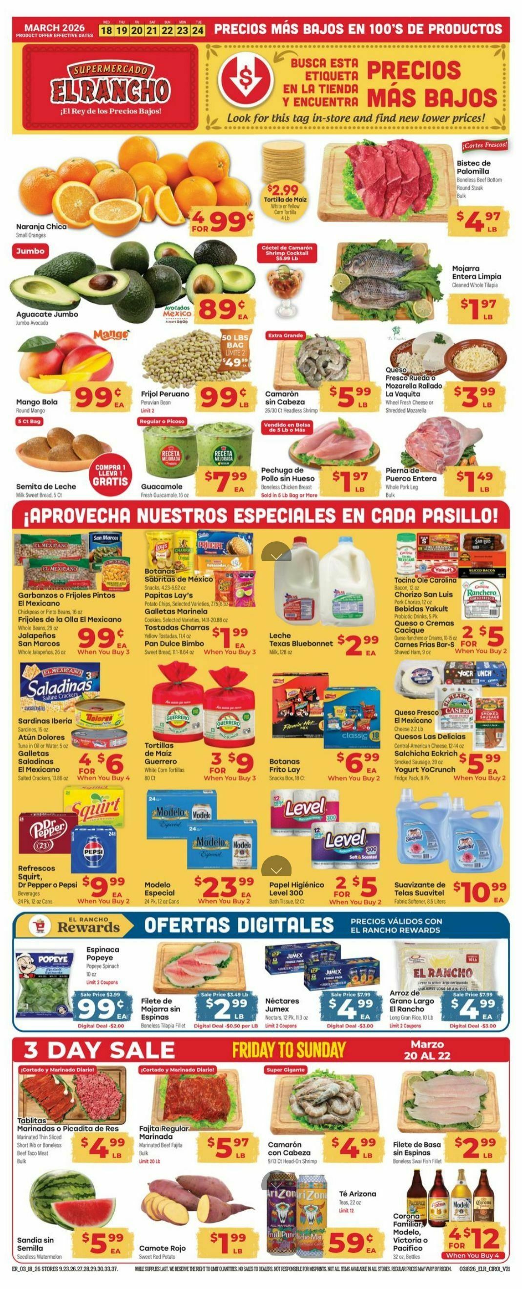 El Rancho Weekly Ad from March 18