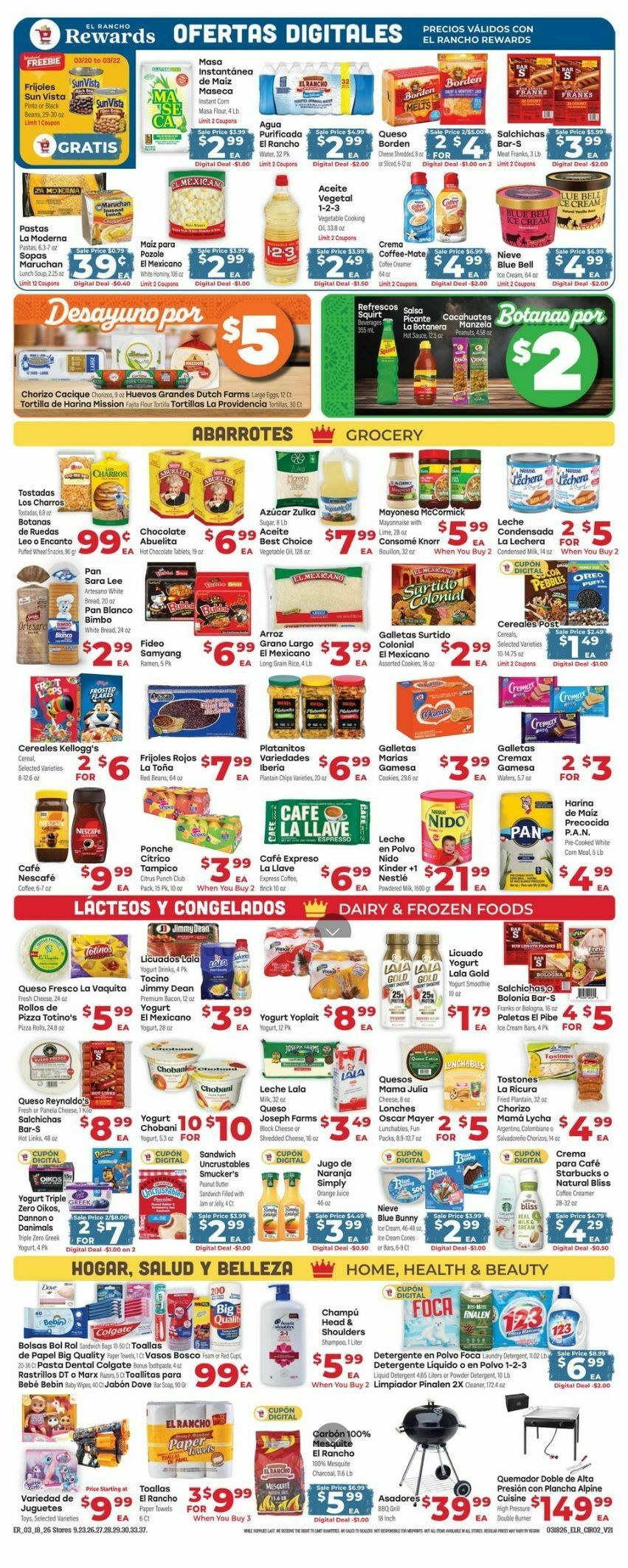 El Rancho Weekly Ad from March 18