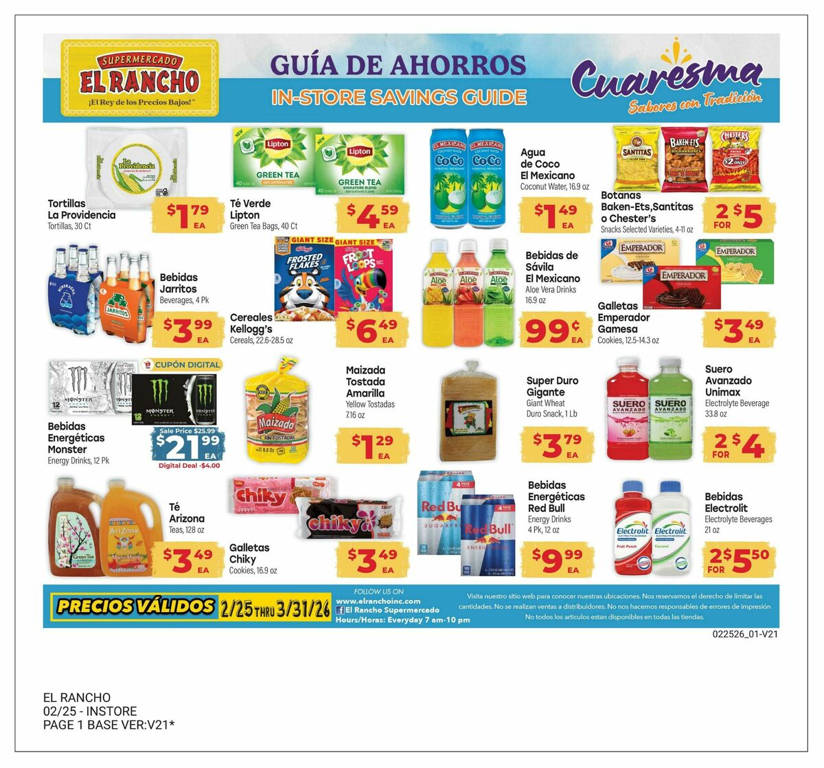 El Rancho Monthly Savings Guide Weekly Ad from March 3