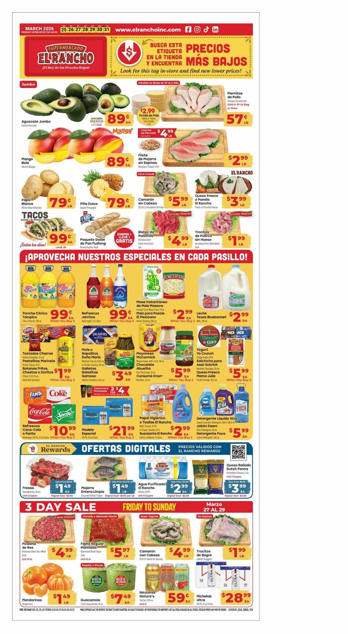 El Rancho Weekly Ad from March 25