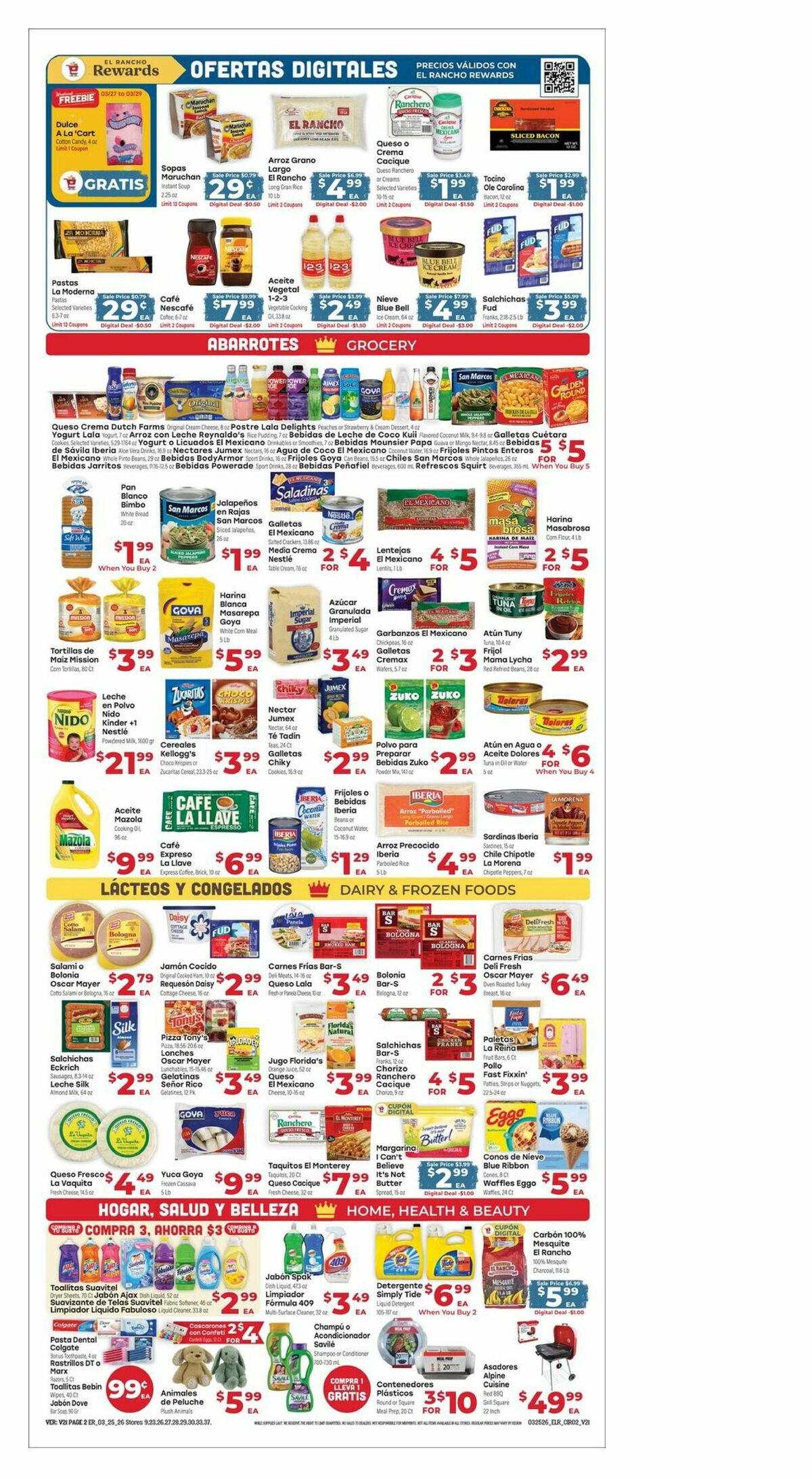 El Rancho Weekly Ad from March 25