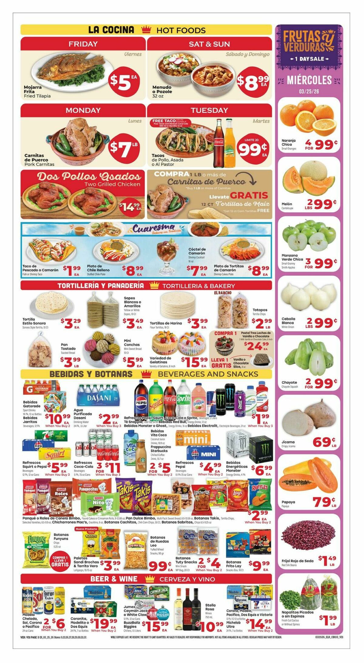 El Rancho Weekly Ad from March 25